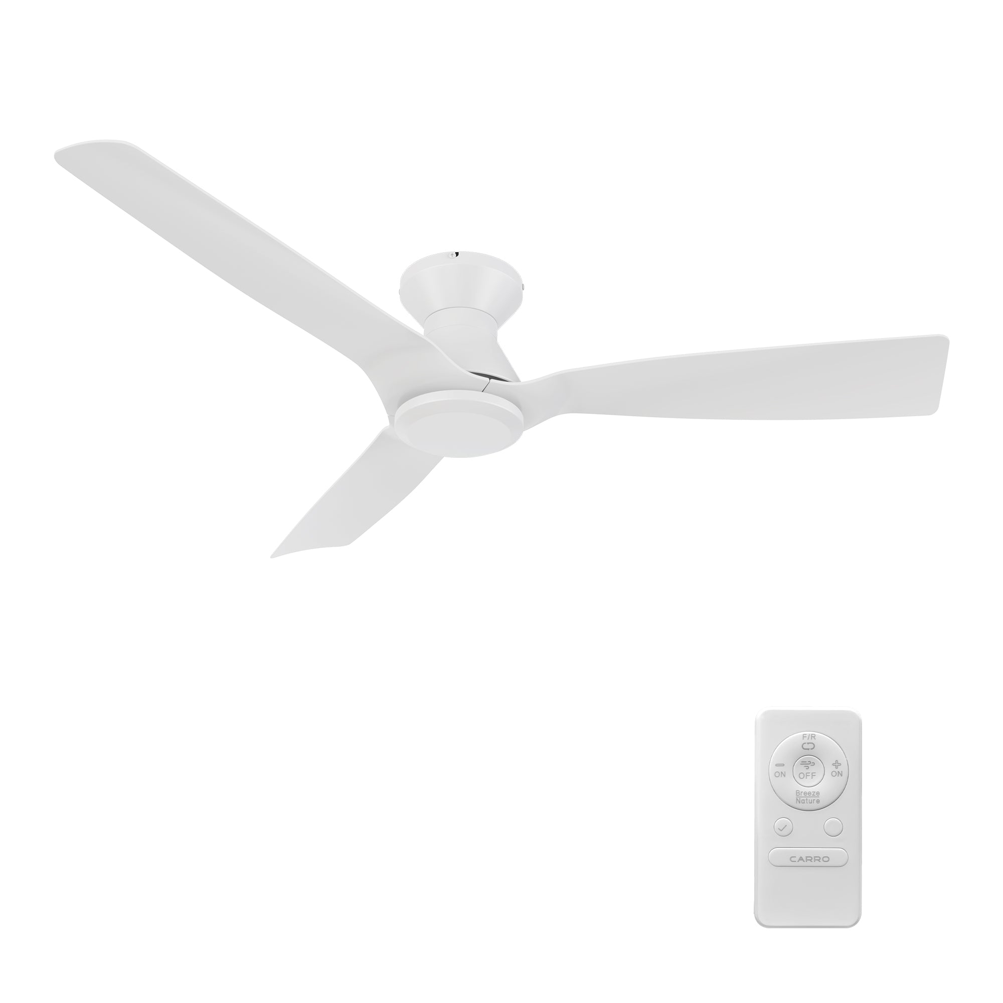 white modern ceiling fan with remote control