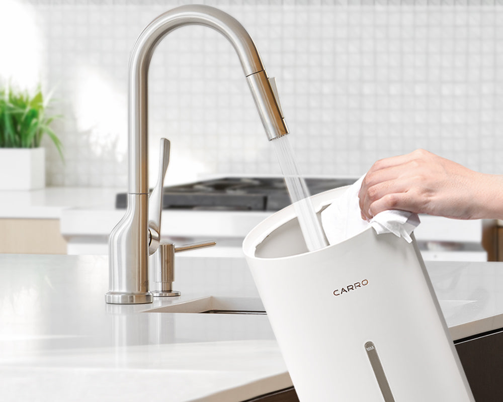 Smart white humidifier with top fill design is easy to clean.