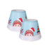 Carro Home Holiday Collection Limited Edition Round Empire Shape Lamp Shade 6"x10"x7.5" – Sleigh of Friends (Set of 2)
