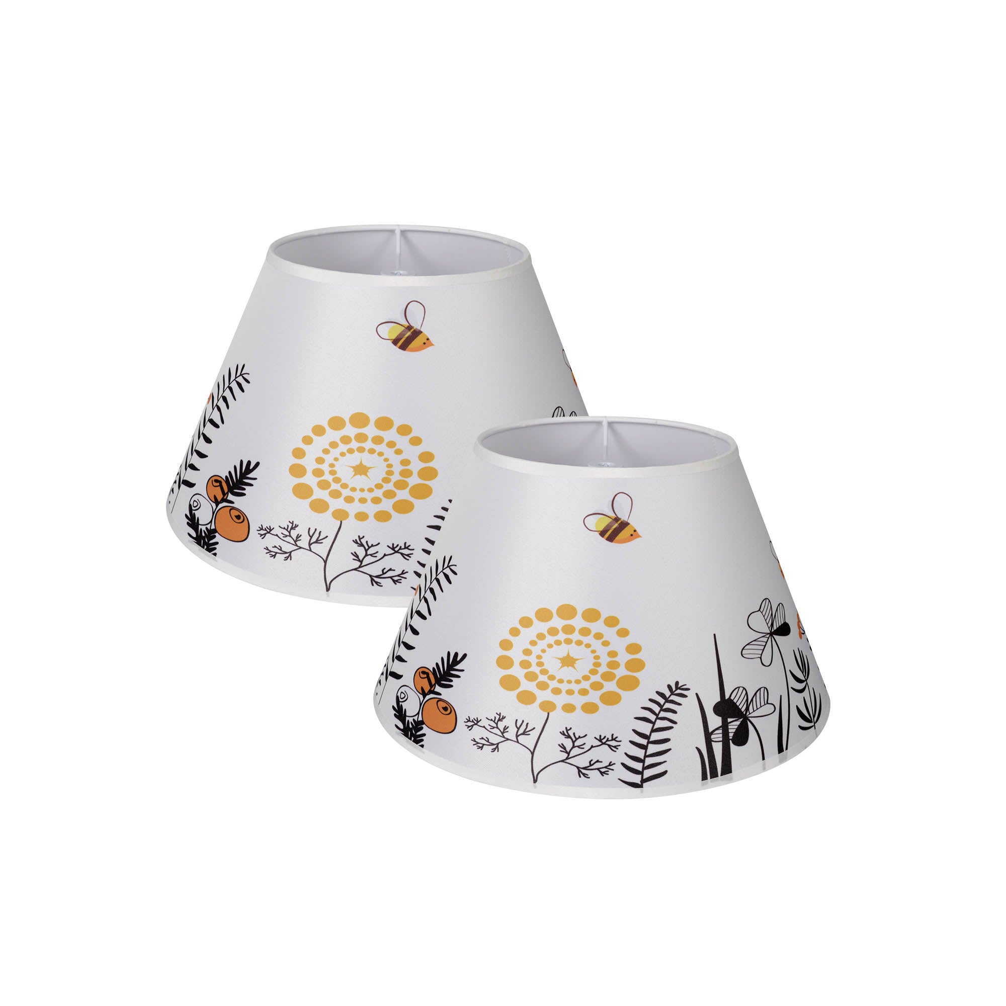 Carro Home Nature Collection Limited Edition Round Empire Shape Lamp Shade 7"x13"x7.8" – Bumble Bee (Set of 2)