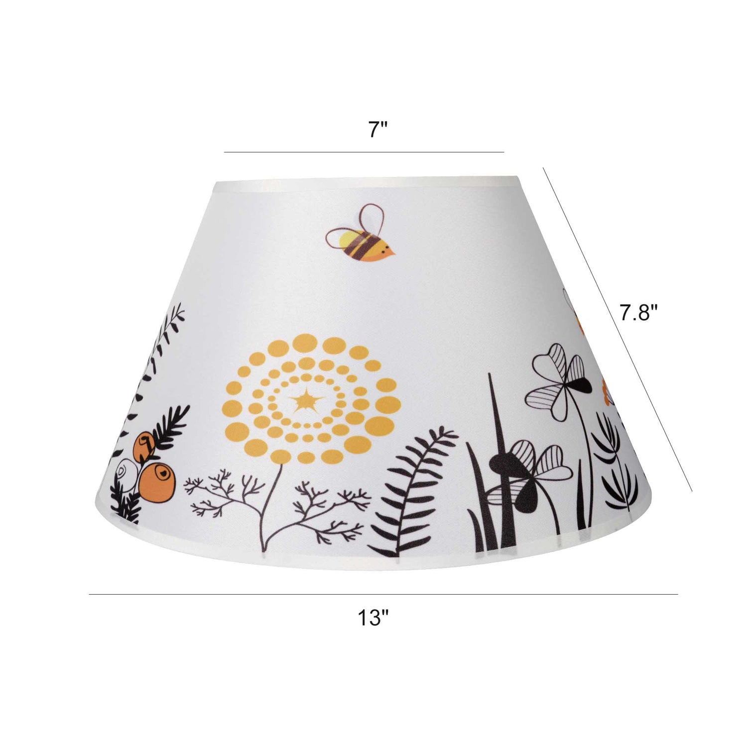 Carro Home Nature Collection Limited Edition Round Empire Shape Lamp Shade 7"x13"x7.8" – Bumble Bee (Set of 2)