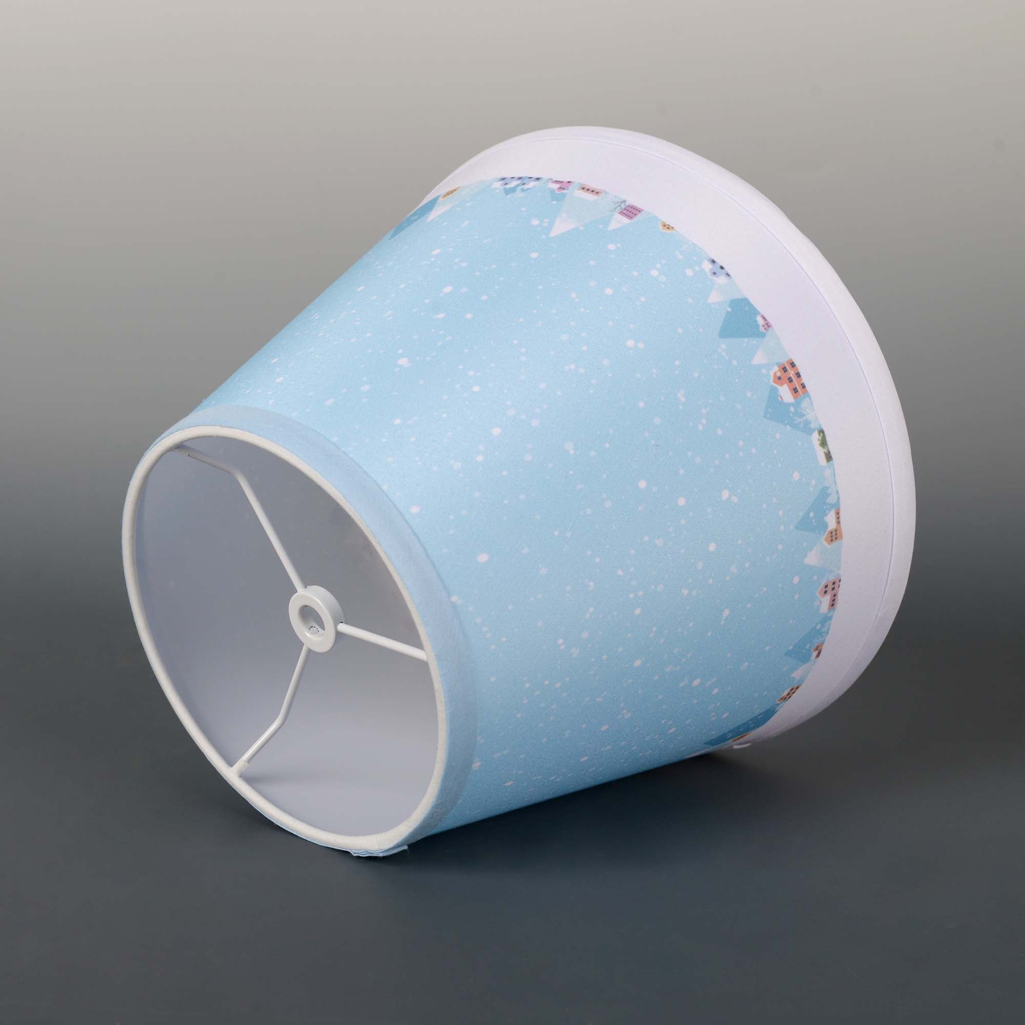 Carro Home Winter Collection Limited Edition Round Empire Shape Lamp Shade 6"x10"x7.5" – Snowy Village (Set of 2)