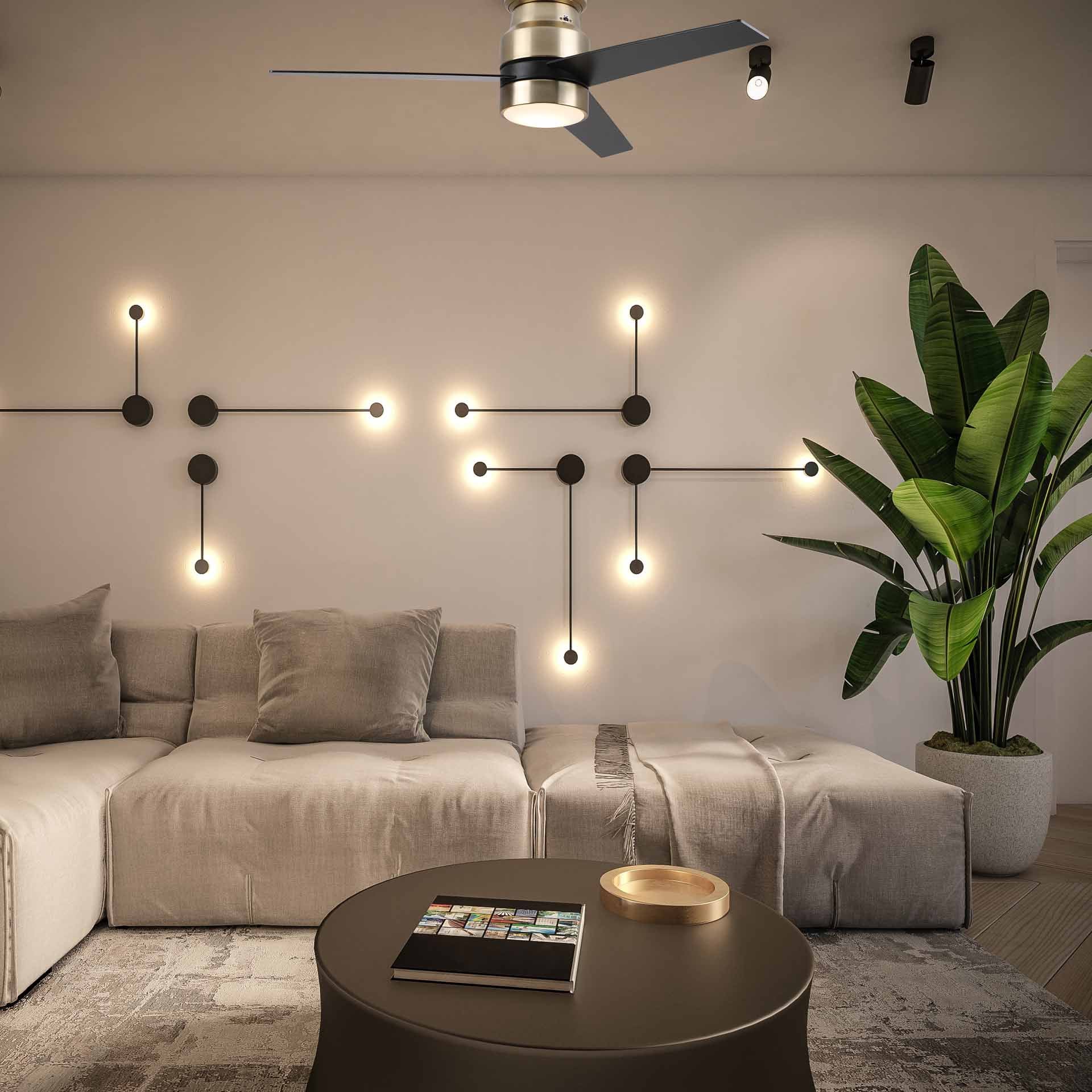 Smafan Ranger Smart Ceiling Fan blends elegantly into its surroundings while providing a cooling effect and strong airflow that large indoor living spaces need. Ranger’s energy-efficient LED light kit has 3000 lumens and lasts over 50000+ hours and its warm soft white light creates an inviting space. Ranger’s energy-efficient and completely silent motor provides a comfortable environment for any indoor spaces.