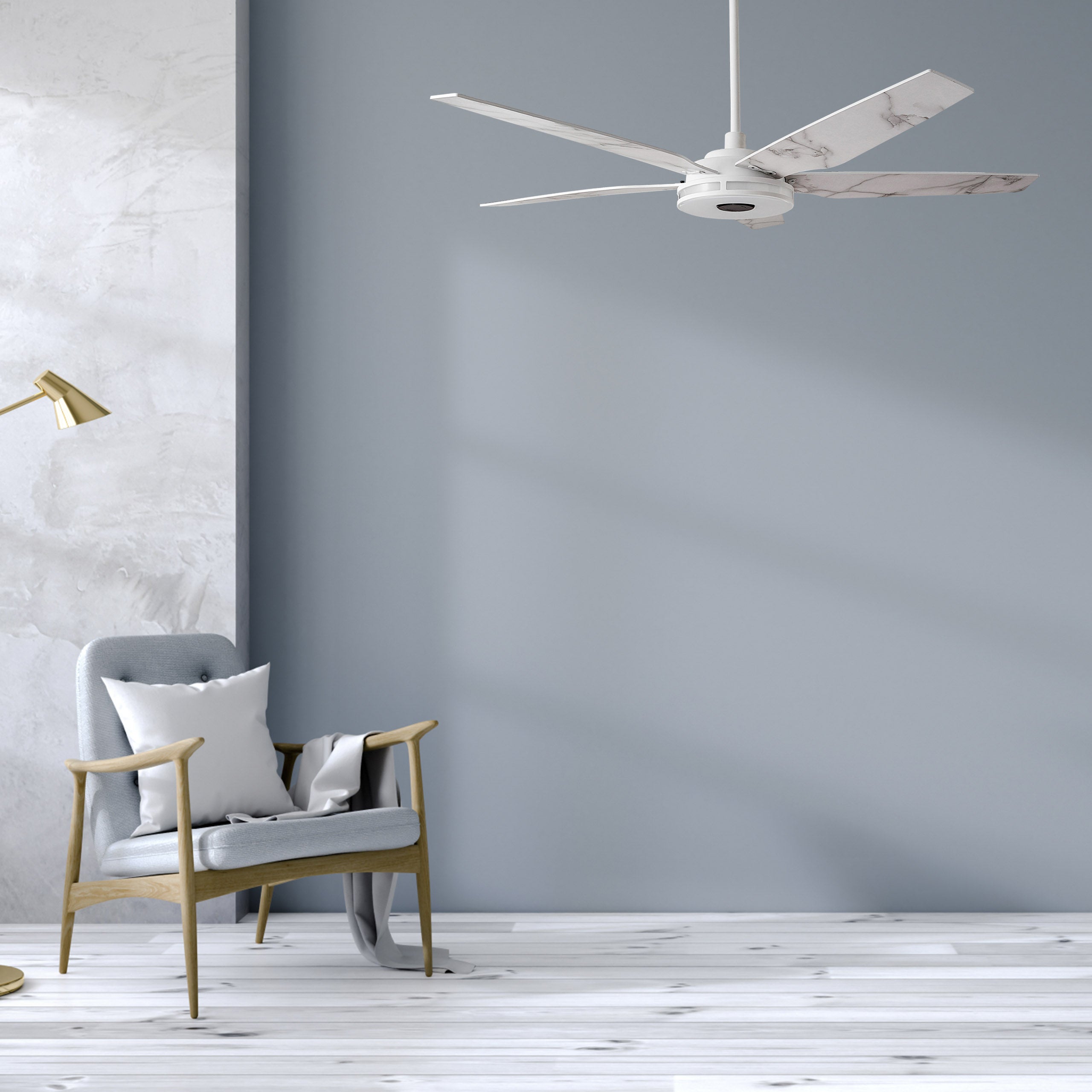 Explorer Outdoor 52" Smart Ceiling Fan with LED Light Kit-white