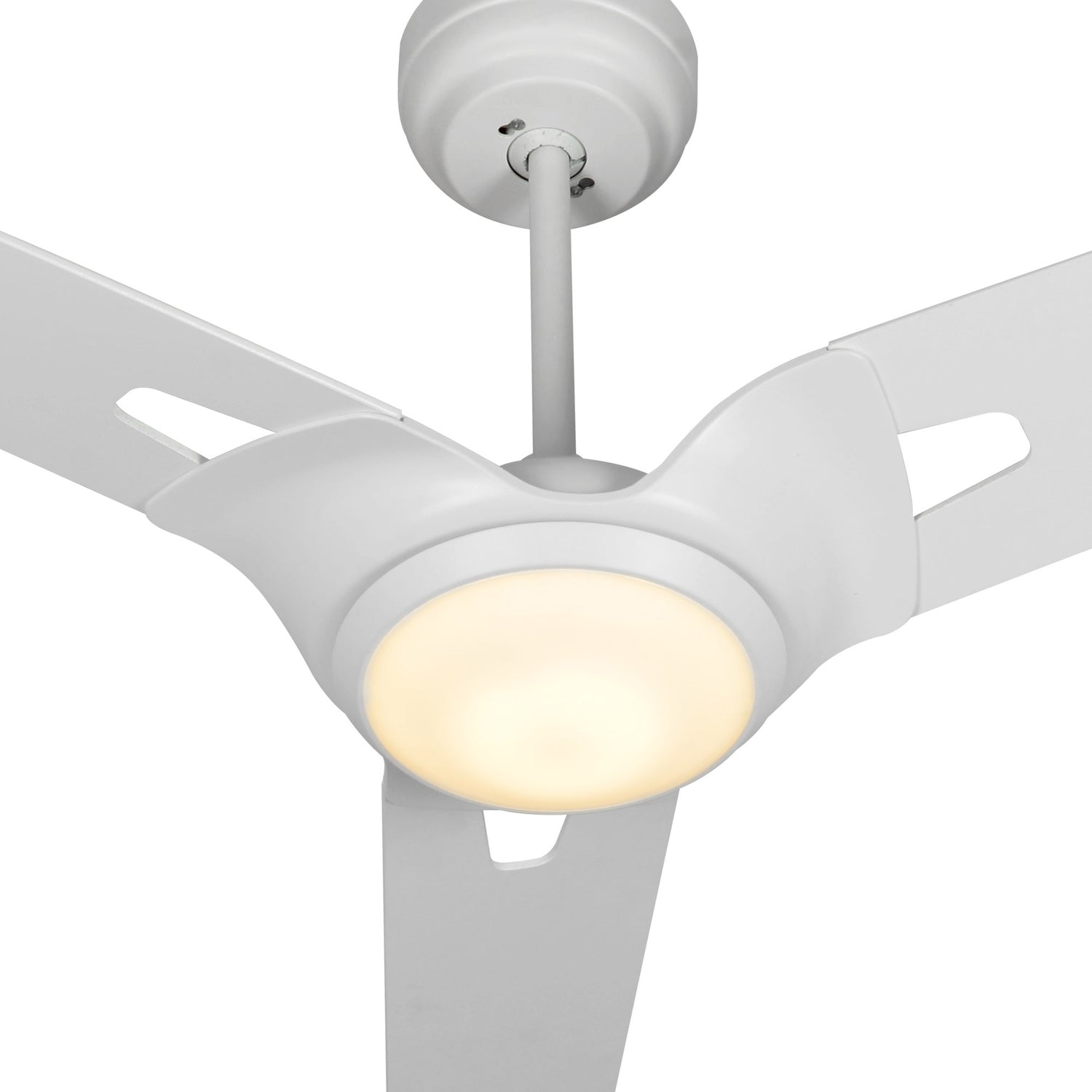 Innovator 56" 3-Blade Smart Ceiling Fan with LED Light Kit & Remote - White case with white blades