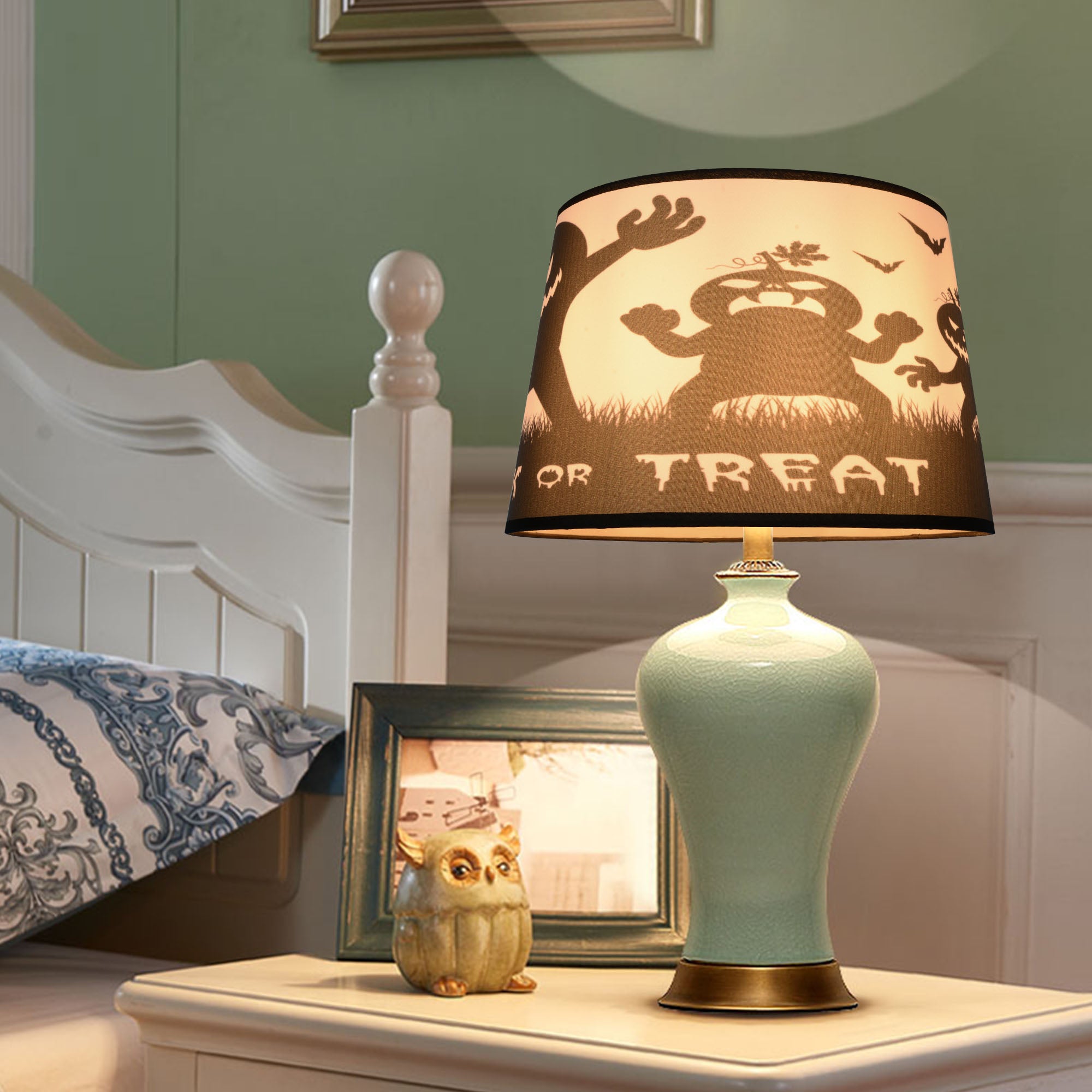 This Halloween themed fun, yet elegant Carro Home Collection Lamp Shade will refresh the look of your favorite lamp. You’ll be ready for Halloween in a snap! With its clean lines and stylish design, this Carro Home Collection Lamp Shade is perfect addition to your home décor. Beautiful fabric with satin finish helps to repel stain and dust. The sturdy and durable structure makes easy for you to store away without taking much of a space.