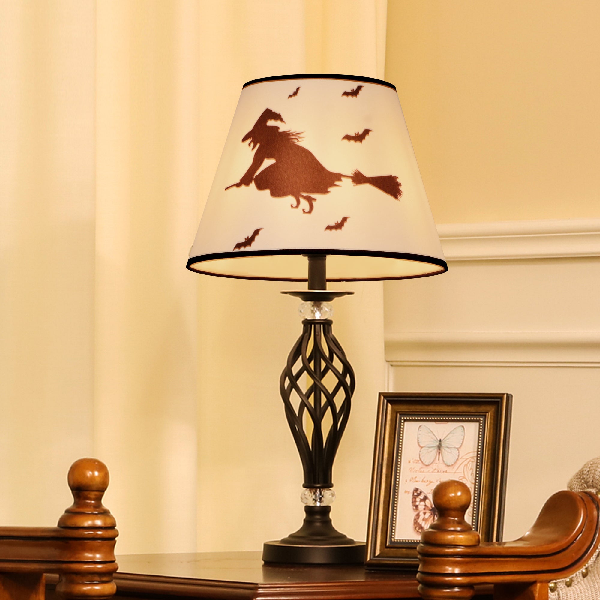 This Halloween themed fun, yet elegant Carro Home Collection Lamp Shade will refresh the look of your favorite lamp. You’ll be ready for Halloween in a snap! With its clean lines and stylish design, this Carro Home Collection Lamp Shade is perfect addition to your home décor. Beautiful fabric with satin finish helps to repel stain and dust. The sturdy and durable structure makes easy for you to store away without taking much of a space.