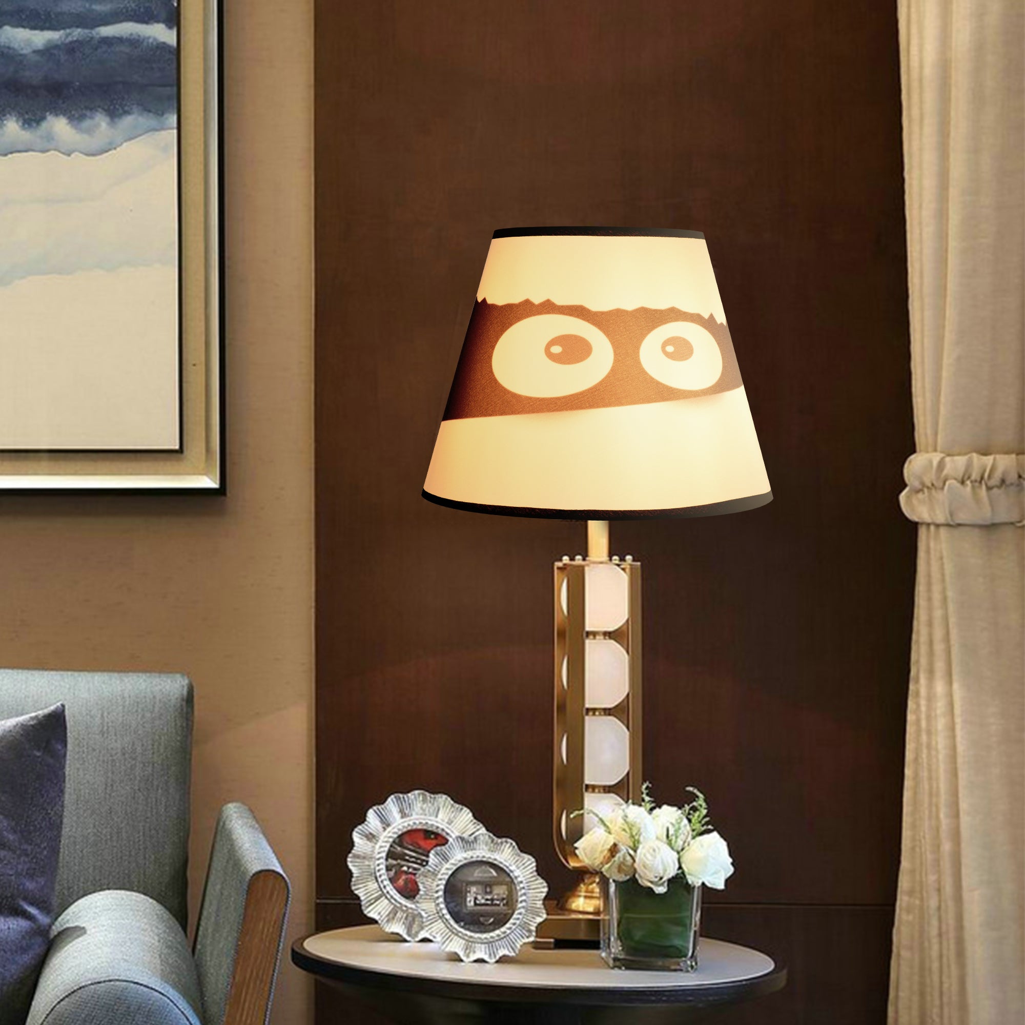 This Halloween themed fun, yet elegant Carro Home Collection Lamp Shade will refresh the look of your favorite lamp. You’ll be ready for Halloween in a snap! With its clean lines and stylish design, this Carro Home Collection Lamp Shade is perfect addition to your home décor. Beautiful fabric with satin finish helps to repel stain and dust. The sturdy and durable structure makes easy for you to store away without taking much of a space.