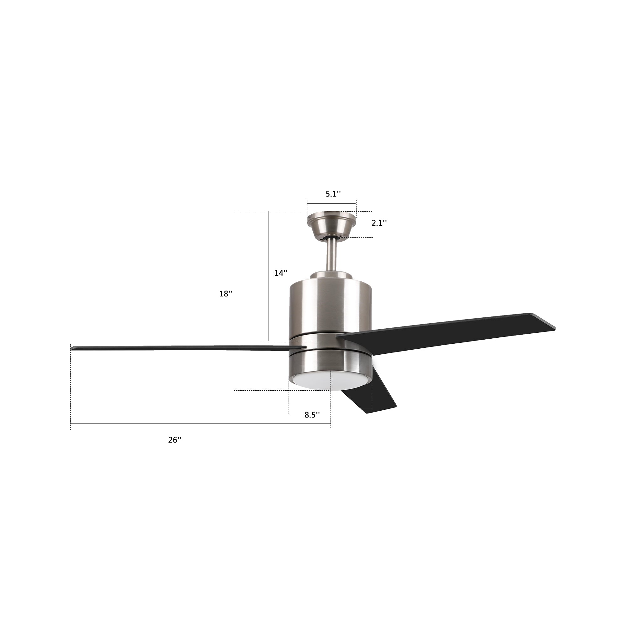 This Ranger Wifi smart ceiling fan is a simplicity designing with elegant Plywood reversible black and light wood blades and has an integrated 3000K LED warm light. The fan features wall control, Wi-Fi apps, Siri Shortcut and Voice control technology (compatible with Amazon Alexa and Google Home Assistant ) to set fan preferences.