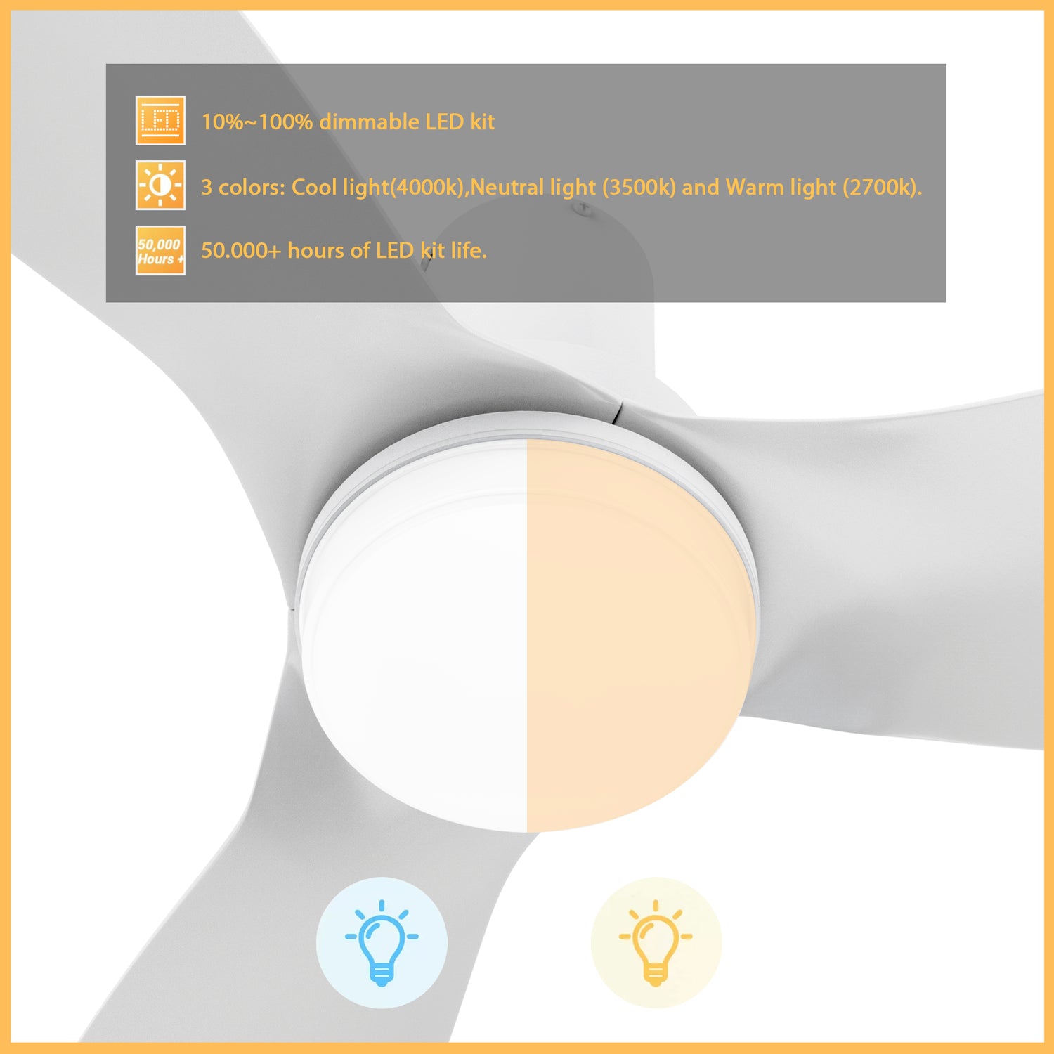 Designed to cool and light even the smallest of spaces, the Smafan Prescott 36” smart ceiling fan is created with revolutionary motor and lighting technology for a remarkable performance. The Prescott features a crisp and white finish with elegant blades and modern accents to perfectly complement the décor of your preference.