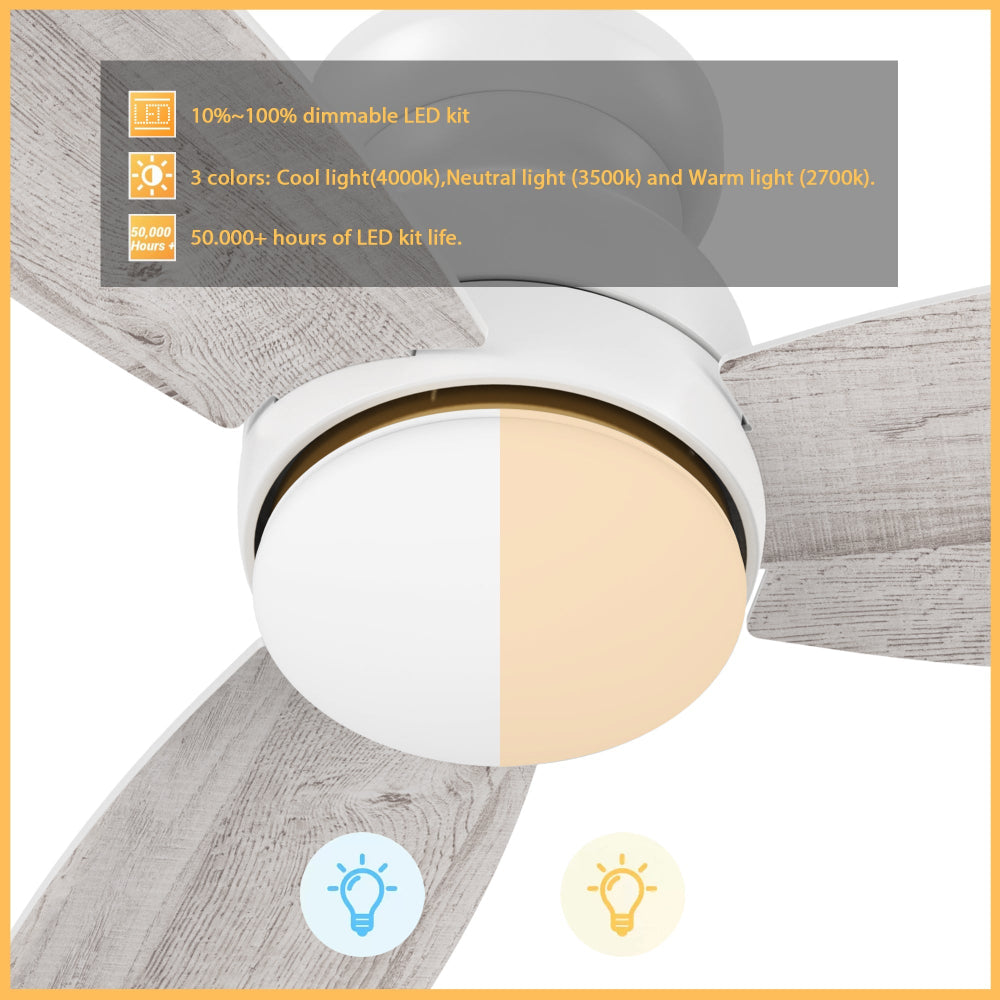 Create the home environment of your dreams with the versatile and powerful Arran 48 inches modern ceiling fan with lights! On the inside, The remote control ceiling fan features advanced motor and lighting technology for energy efficiency and precise control.