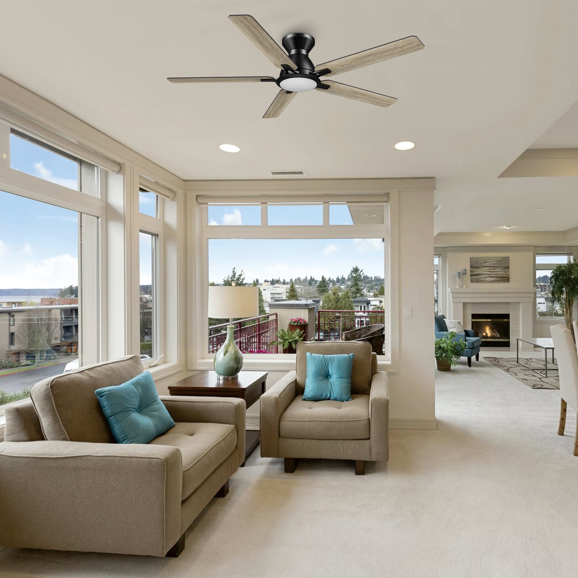 Sophistication, silence, and speed come together to create the revolutionary Byrness 52/60 inches modern ceiling fan. Equipped with the latest motor and lighting technology and designed to meet the latest design trends, the black and gold ceiling fan delivers the perfect amount of comfort and style to any space. Select from the bold black ceiling fan, ideal for eclectic rooms, or the simple white finish to complement any space with minimalist decor.
