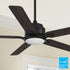 Smafan Essex 52 inch smart ceiling fan designs with black finish, elegant plywood blades and an integrated 4000K LED daylight.