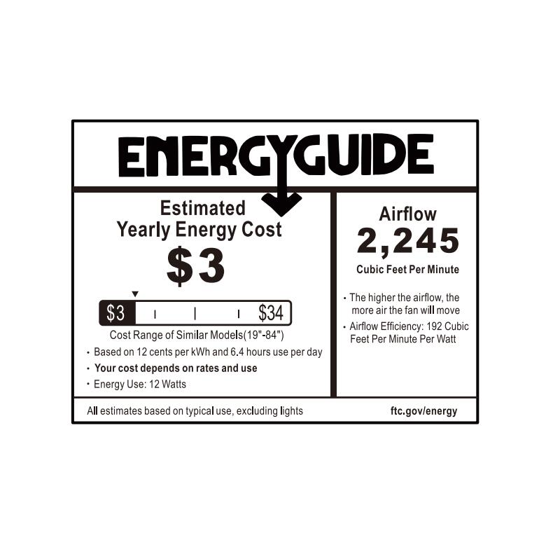 The Lorain 52 inch Ceiling Fan with pull chain will keep your living space cool, bright, and stylish. This soft modern masterpiece is perfect for large indoor living spaces. The fan boasts a simple design with a Black finish, very strong ABS blades, and an integrated 4000K LED cool light. Additionally, the fan features pull chain switches that allow you to easily set fan speeds and lighting preferences.