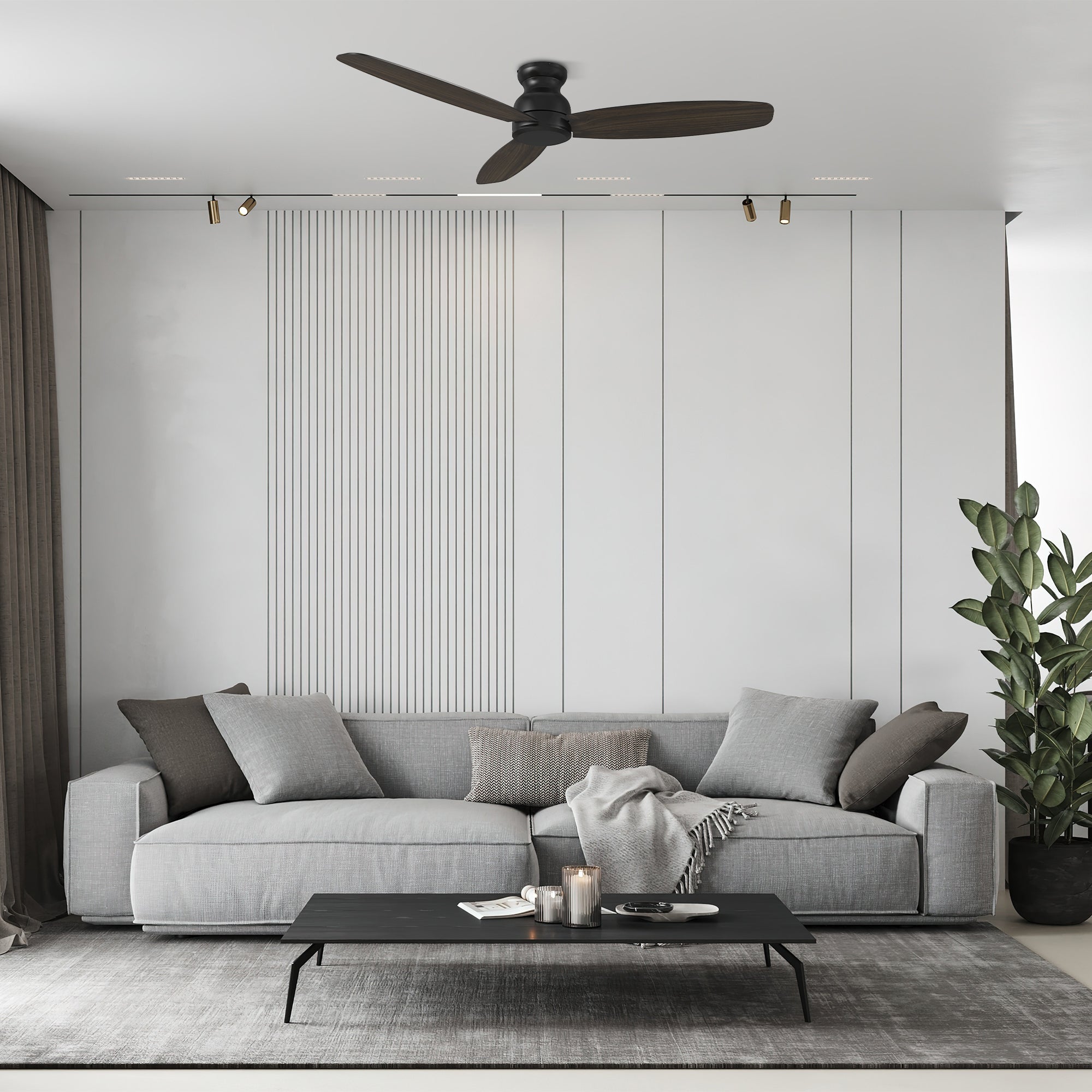 Enjoy a cooling breeze and relaxing controling in an elegant large space with the Smafan Osborn 60 inch indoor ceiling fan. The fan is equipped with the latest motor and controling technology with a stylish exterior to suit the décor of your preference. The fan features a charming black / white finish and sleek blades to cooling up your indoor living spaces.