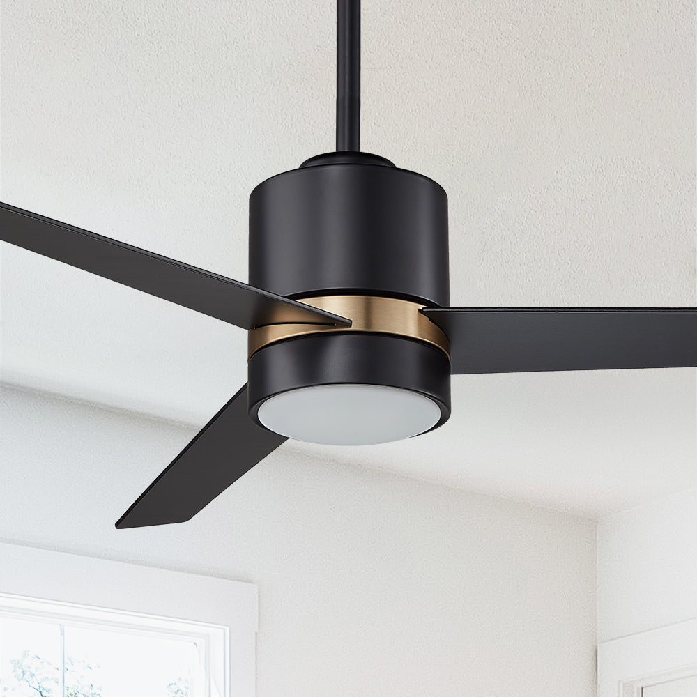 Smafan Ranger 52 inch smart ceiling fan blends elegantly into its surroundings while providing a cooling effect and strong airflow that large indoor living spaces need.