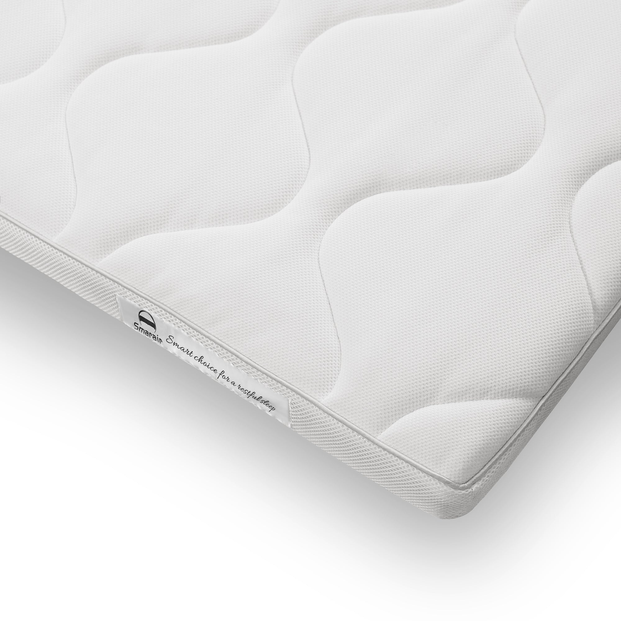 The Smafan Kaiteki 2.75 Inch Air Fiber Mattress Topper was inspired by those who suffer from chronic sleep ailments including painful muscles, stiff joints, and trouble falling and remaining asleep. Designed with an outer cover made of premium polyester and 3 inner cores made of innovative 4D Air Fiber material, the Kaiteki creates the optimal sleep conditions that can help mitigate pain and discomfort.