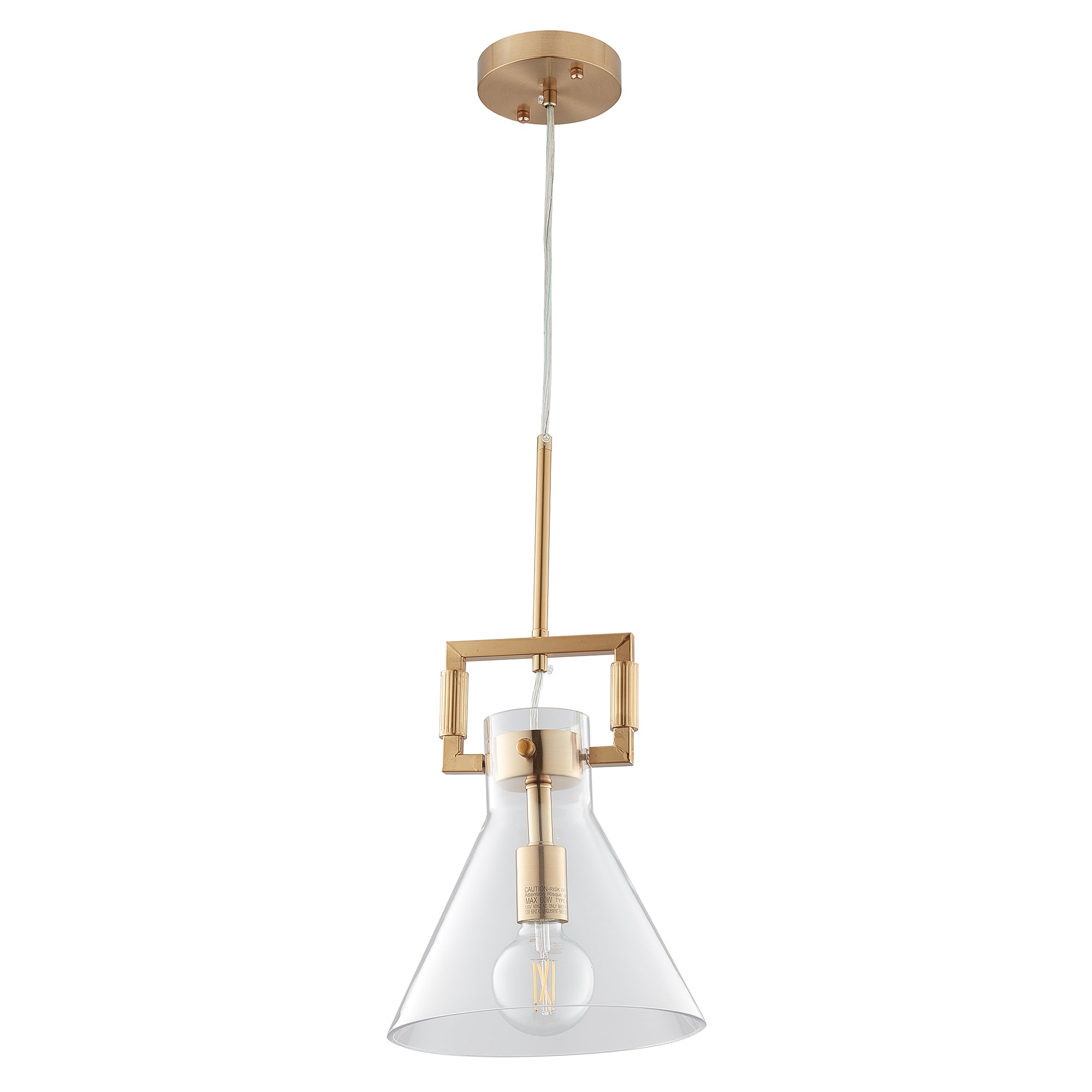 CARRO HOME Libra Cone Glass Pendant Light – Clear