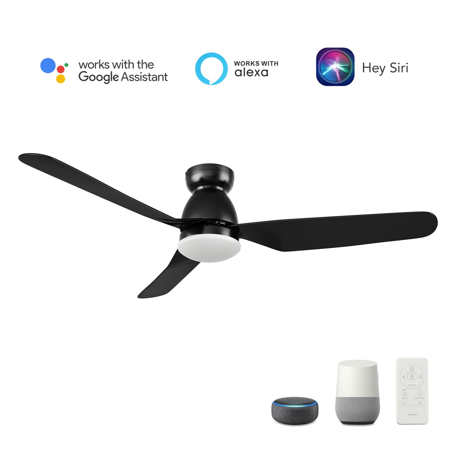 Smart Features: Never leave the fan on by accident again! Use the Macon’s smart scheduling and timer features to automatically turn your fan on or off at precise times. Multiple Control Options: Control your smart ceiling fan with lights from anywhere in your home using the remote control and voice control (when connected to Alexa, Google Assistant, and Siri Shortcuts); you can also control your fan while you’re away from home using the Carro Home App.