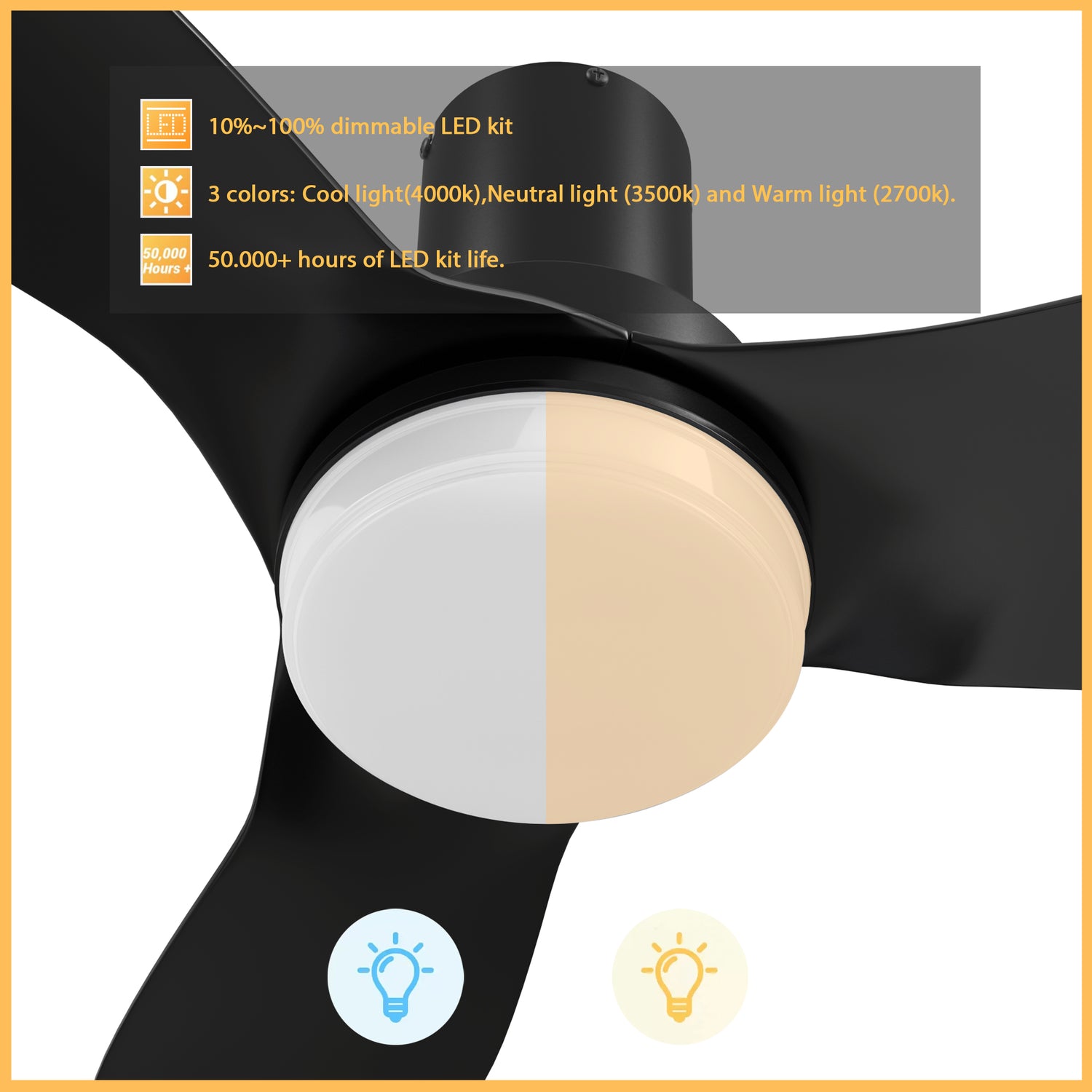 No space is too small for the Nefyn 36/45 inches flush mount ceiling fan! Designed with a compact exterior, a flush mount, an advanced DC motor, and luminous LED lighting. The Nefyn remote control ceiling fan is available in a black or white finish to contrast elegantly or blend seamlessly into the decor of your preference.