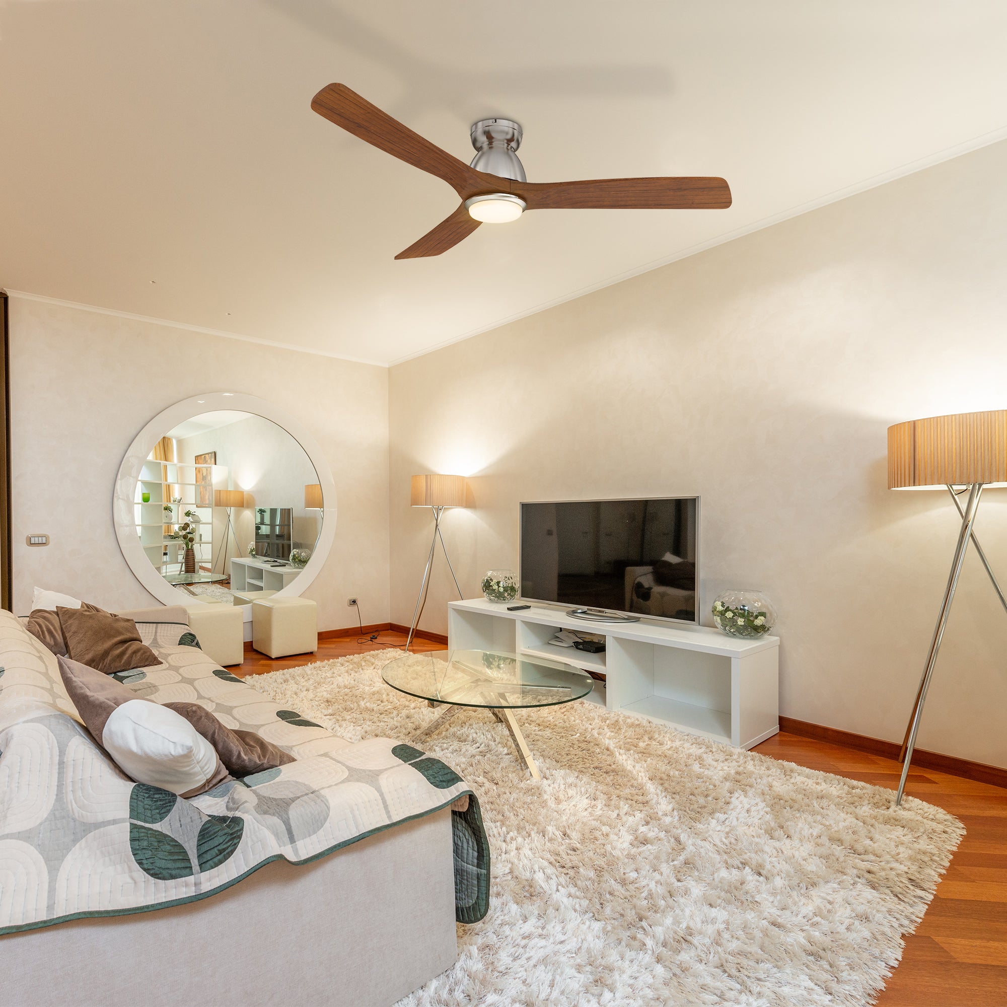 Advanced Control Options: Control the Oswego anywhere and at any time using the included remote control, smartphone control when connected via the Carro Home App, and voice control when connected to Alexa, Google Assistant, and Siri Shortcuts. Smart Features: Created to simplify your life, the Oswego also offers smart scheduling and timer features so you can have your fan automatically switch off after 1 – 8 hours and activate automatically at precise times.