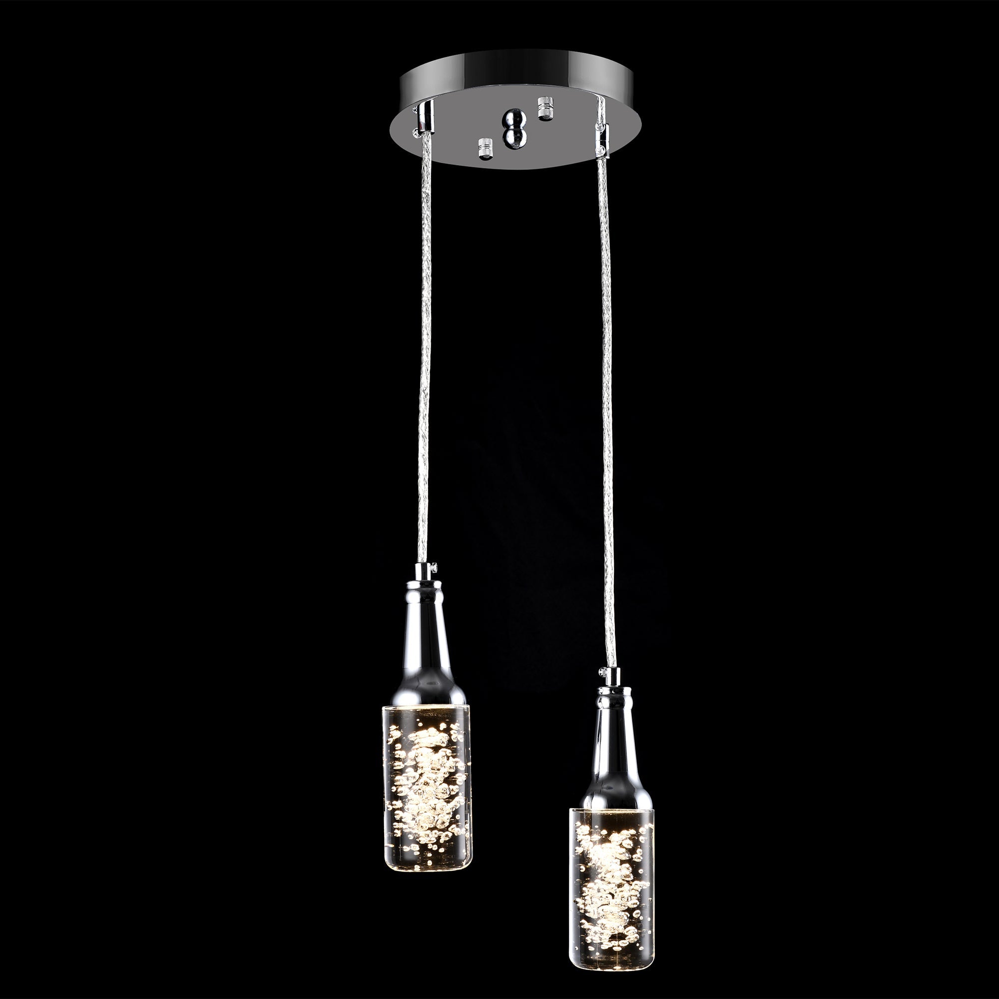 Modern homes deserve modern lighting options, and that’s why we’ve created the Carro Home Paton 2-Pendant Light! Designed to deliver a wide variety of lighting configurations and equipped with Smart technology, the Paton is sure to add convenience, style, and brightness to any space in your home. The Paton will perfectly complement the décor of your preference, thanks to its simple yet refined exterior built with transparent glass and silver iron.