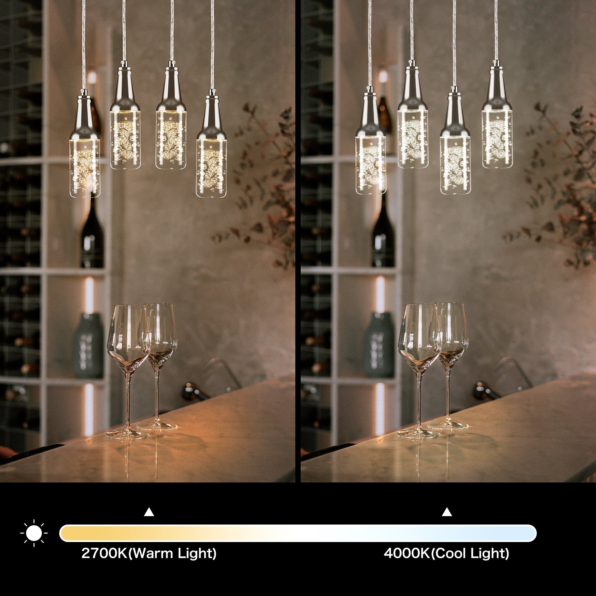 From relax mode to party mode, the Carro Home Patton 4-Pendant Light will set the mood for any occasion in your home! The Paton features cutting-edge RGB and Smart technology to give you fine-tuned control of your home’s lighting, including color, brightness, and variations. The 4-Pendant configuration with translucent lampshades and a silver iron canopy adds style to any décor while delivering bright and vivid lighting.