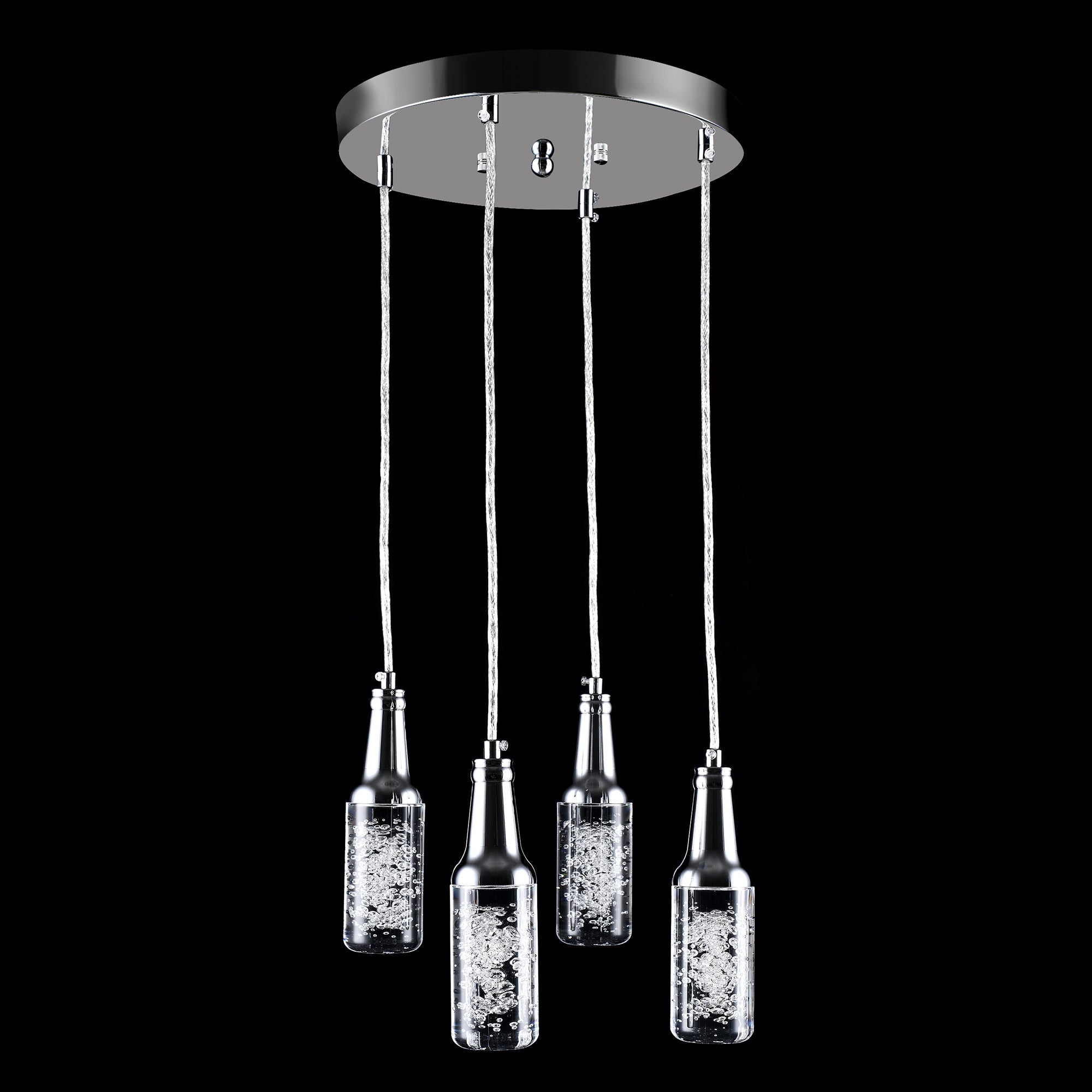 From relax mode to party mode, the Carro Home Patton 4-Pendant Light will set the mood for any occasion in your home! The Paton features cutting-edge RGB and Smart technology to give you fine-tuned control of your home’s lighting, including color, brightness, and variations. The 4-Pendant configuration with translucent lampshades and a silver iron canopy adds style to any décor while delivering bright and vivid lighting.