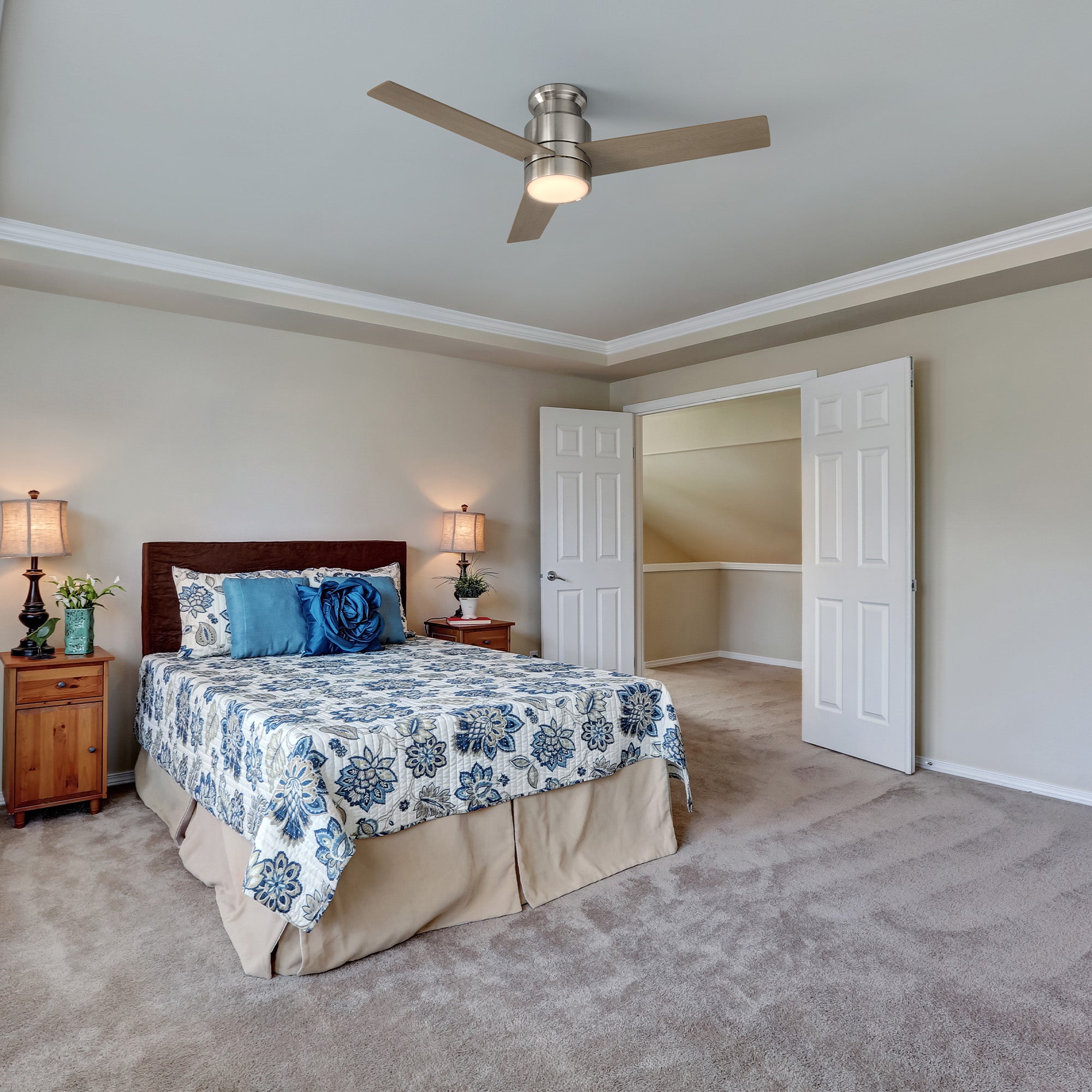 Smafan Ranger Smart Ceiling Fan blends elegantly into its surroundings while providing a cooling effect and strong airflow that large indoor living spaces need. Ranger’s energy-efficient LED light kit has 3000 lumens and lasts over 50000+ hours and its warm soft white light creates an inviting space. Ranger’s energy-efficient and completely silent motor provides a comfortable environment for any indoor spaces.