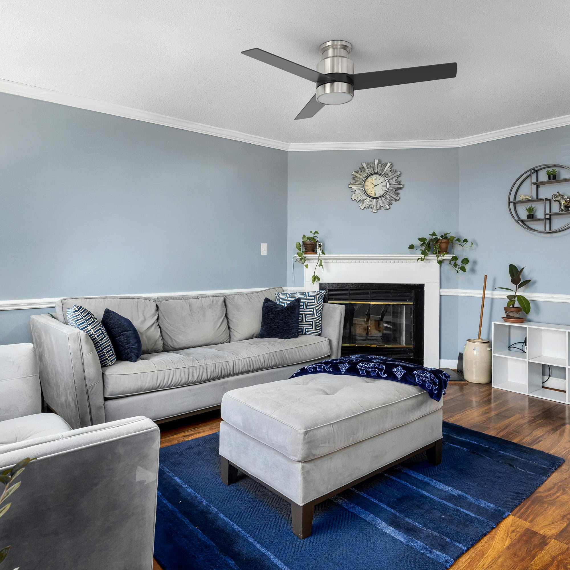 Smafan Ranger Smart Ceiling Fan blends elegantly into its surroundings while providing a cooling effect and strong airflow that large indoor living spaces need. Ranger’s energy-efficient LED light kit has 3000 lumens and lasts over 50000+ hours and its warm soft white light creates an inviting space. Ranger’s energy-efficient and completely silent motor provides a comfortable environment for any indoor spaces.