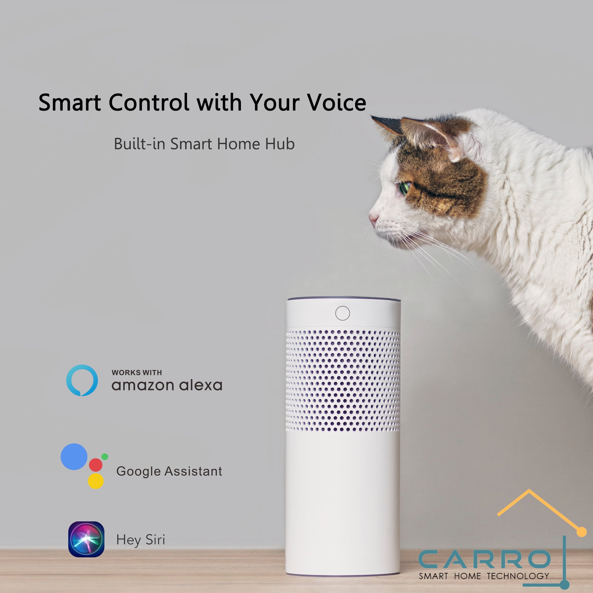 Carro Home Smart Wall Switch Controller For Ceiling Fans (4 Gang)