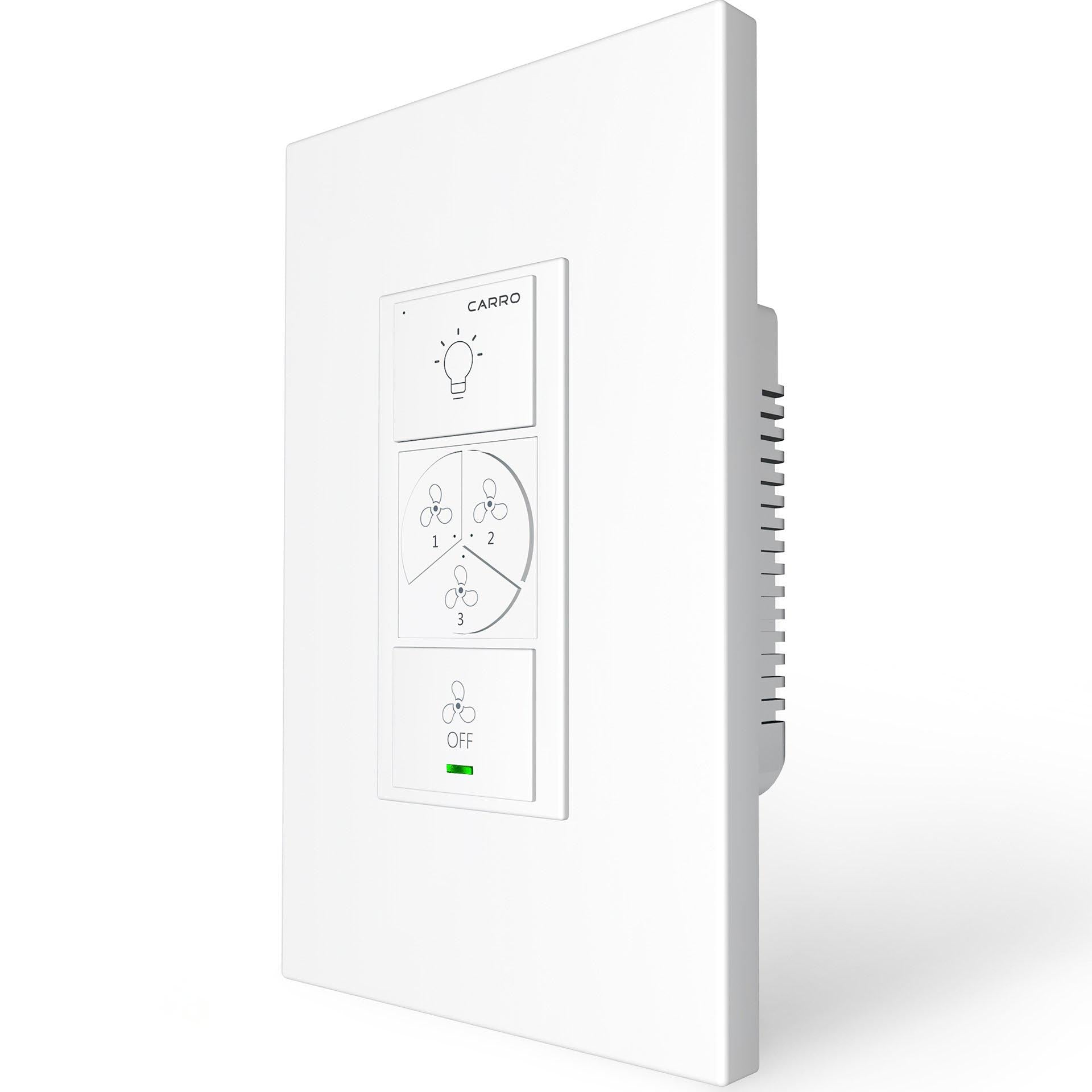 Carro Home Smart Wall Switch Controller For Ceiling Fans (3 Gang)