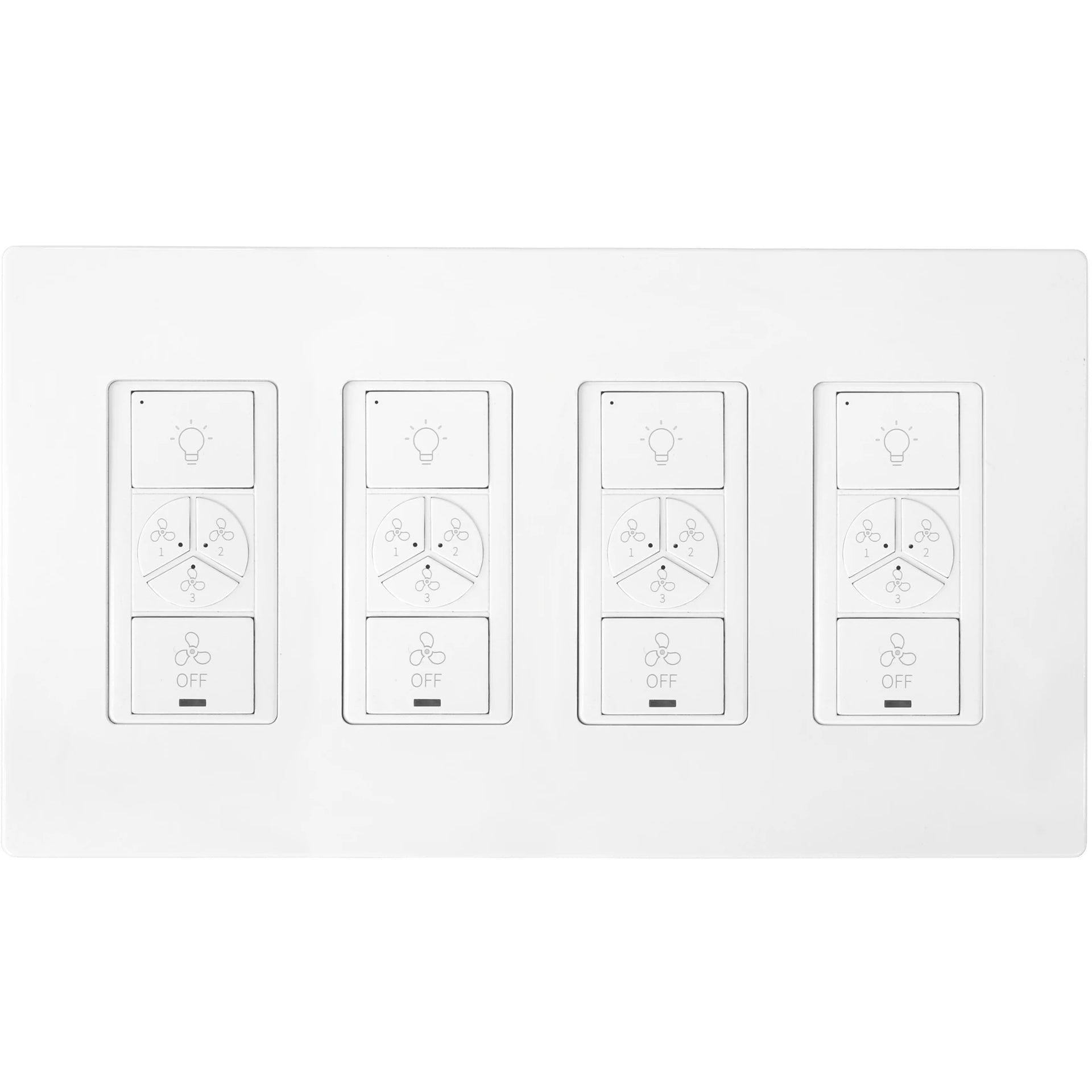 Carro Home Smart Wall Switch Controller For Ceiling Fans (4 Gang)