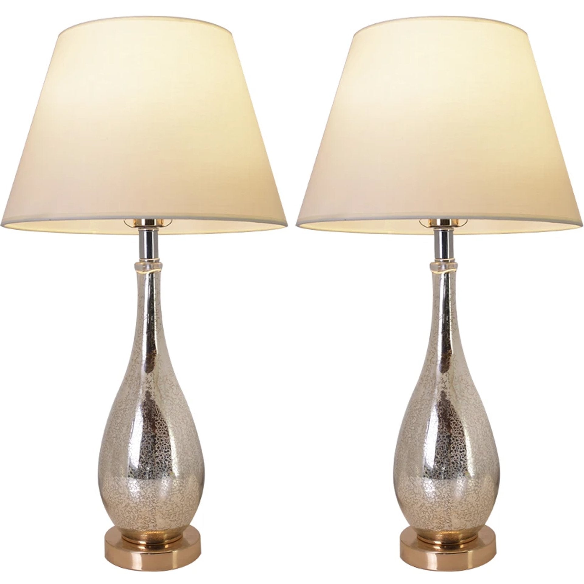 Tulip Ombre Droplet Glass Table Lamp 28" (Set of 2)