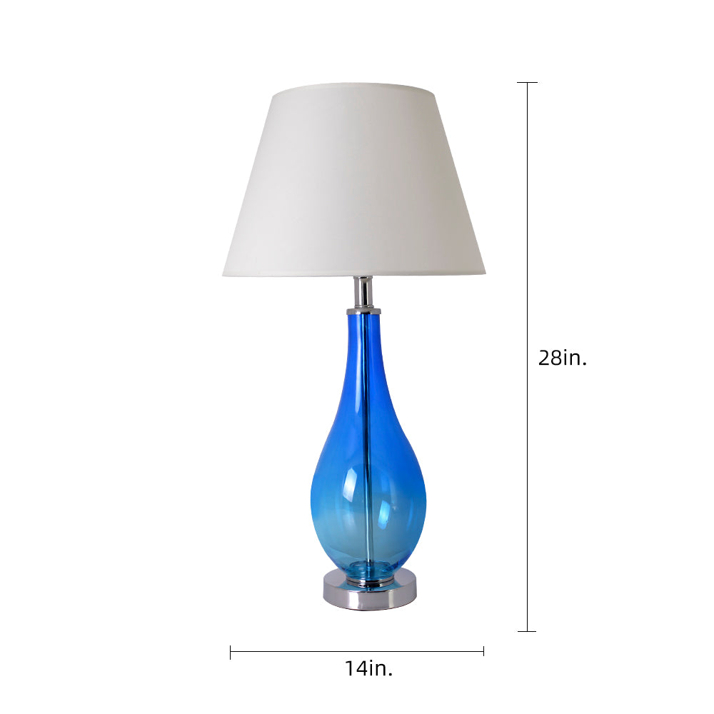 Tulip Ombre Droplet Glass Table Lamp 28" (Set of 2)