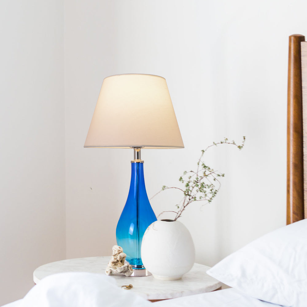 Tulip Ombre Droplet Glass Table Lamp 28" (Set of 2)