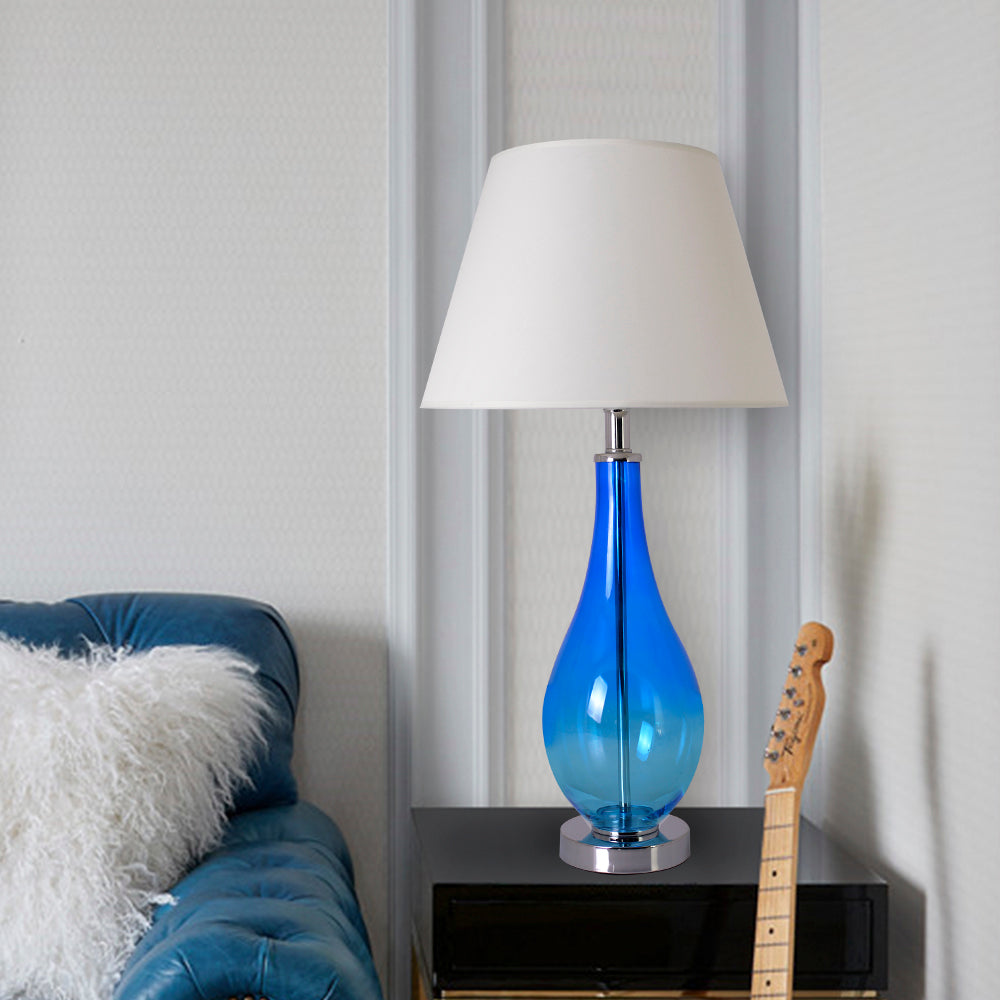 Tulip Ombre Droplet Glass Table Lamp 28" (Set of 2)