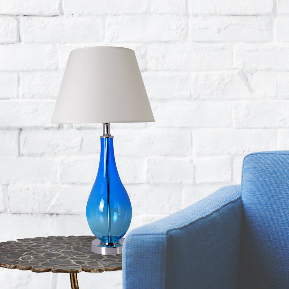 Tulip Ombre Droplet Glass Table Lamp 28" (Set of 2)
