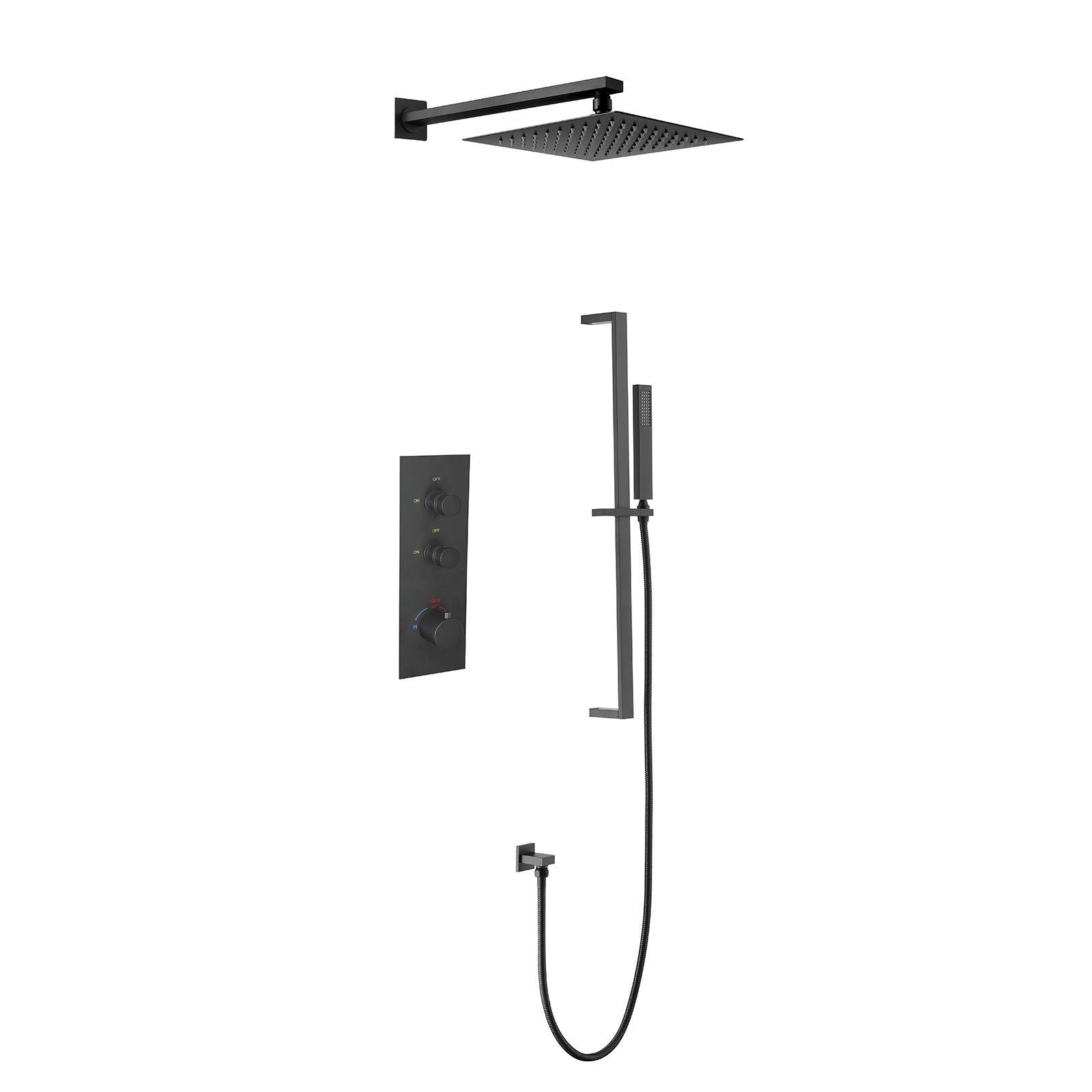 Vionel 10 In Thermostatic Shower System Handshower in Brushed Gold