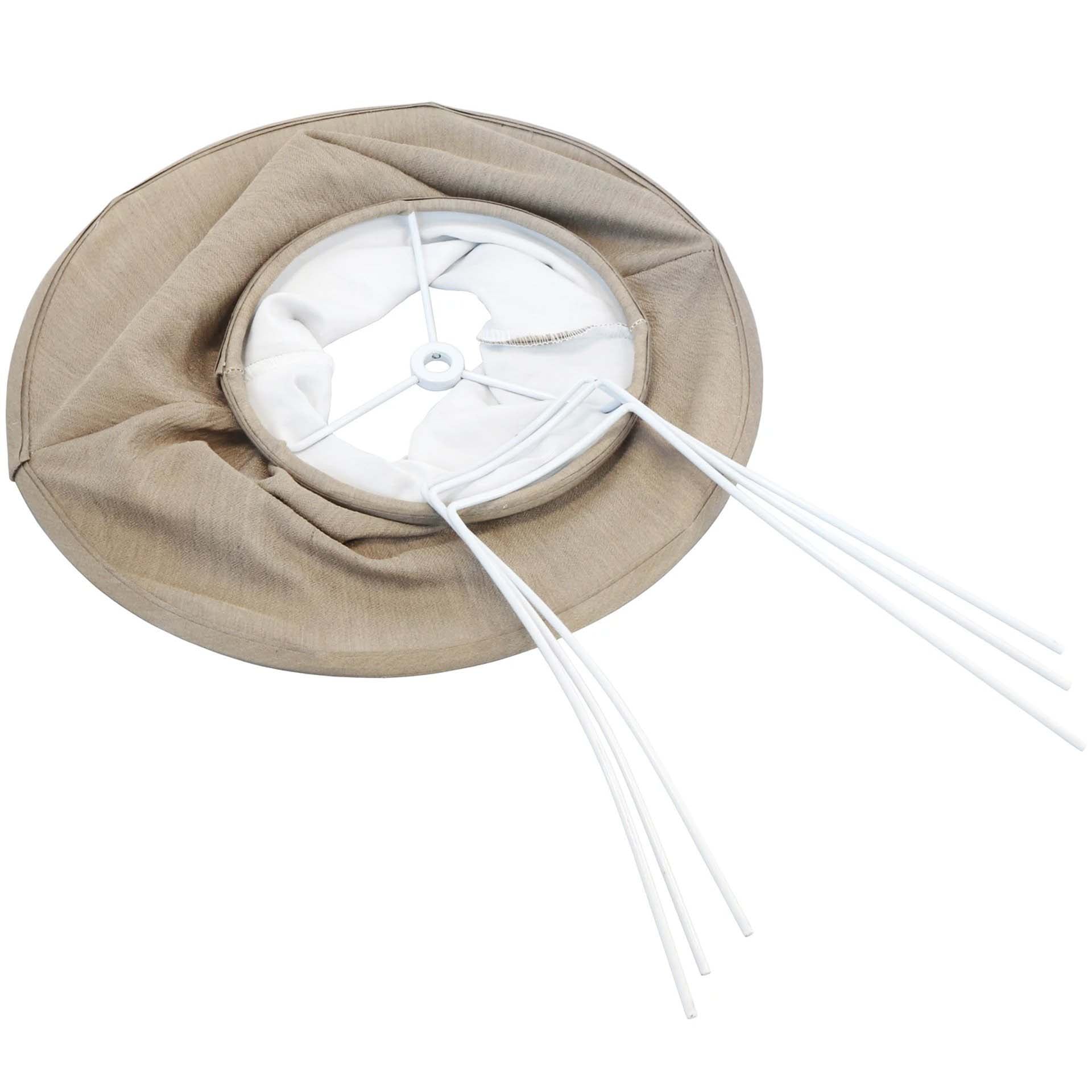 Soft Taupe Carro Home Bell Lamp Shade 5"x10"x8"(Spider Fitting)-Set Of 2