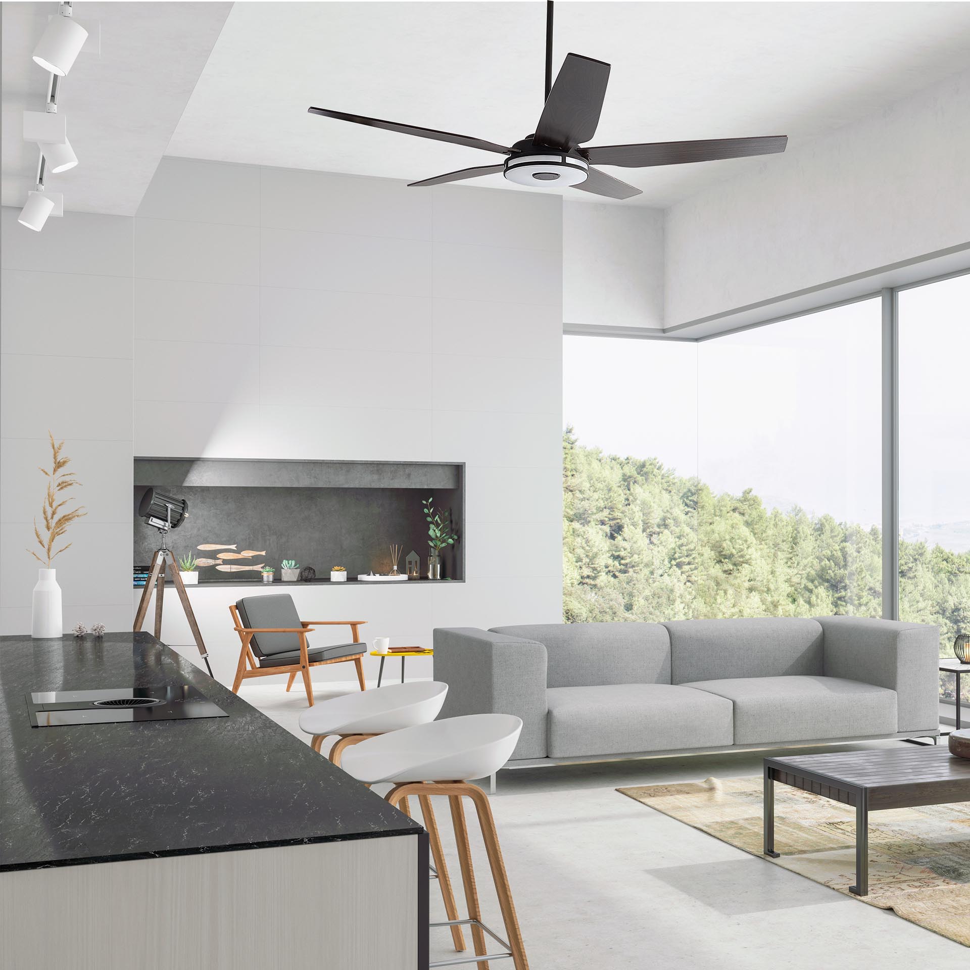 Explorer Outdoor 52" Smart Ceiling Fan with LED Light Kit