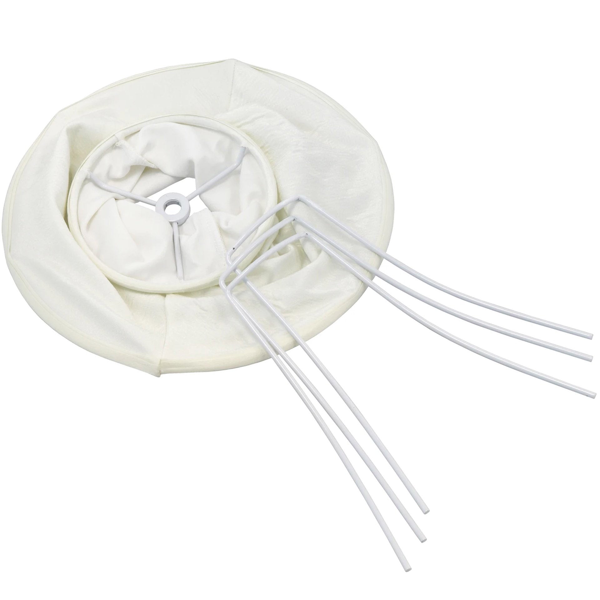 Creme White Carro Home Bell Lamp Shade 5"x10"x8"(Spider Fitting)-Set Of 2