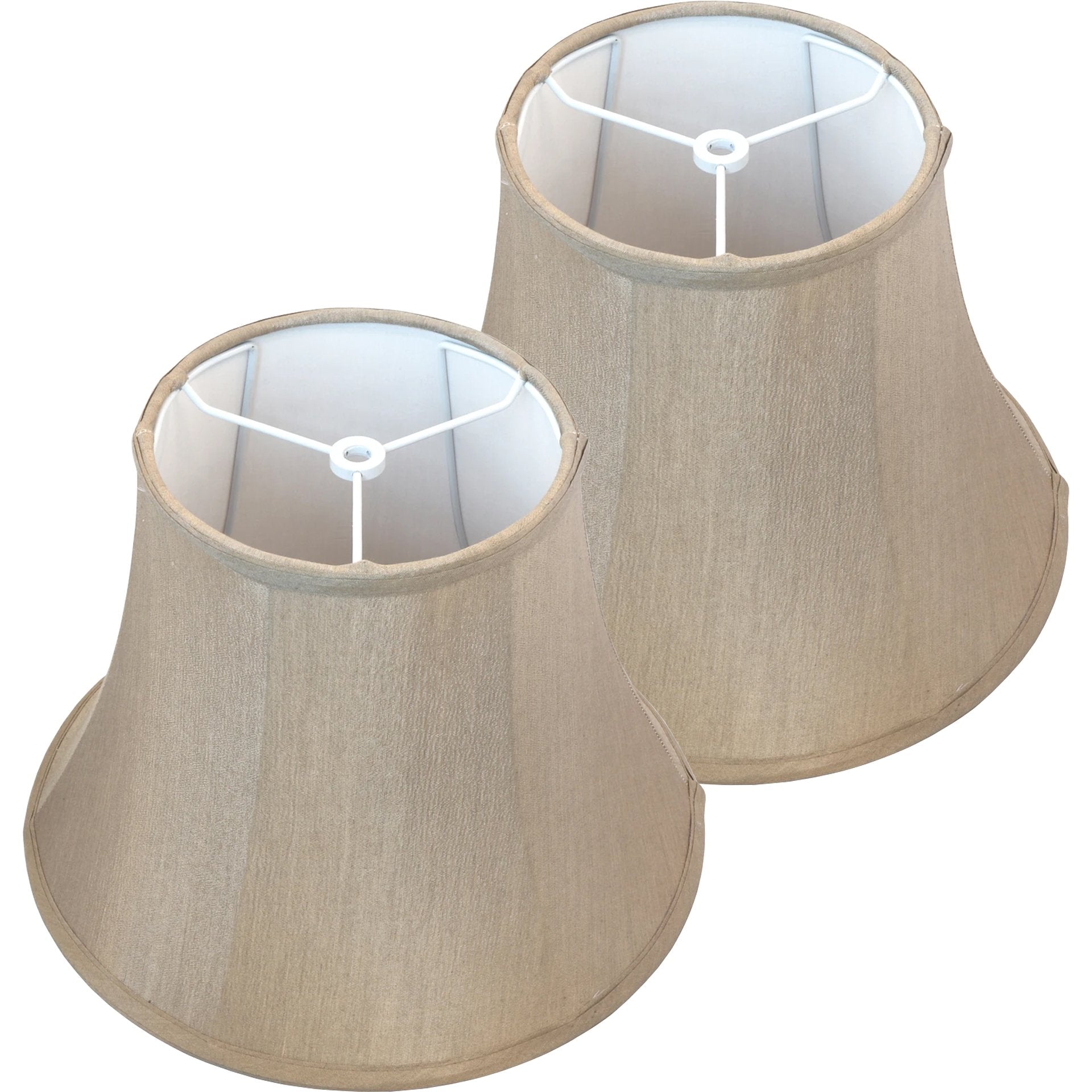 Soft Taupe Carro Home Bell Lamp Shade 5"x10"x8"(Spider Fitting)-Set Of 2