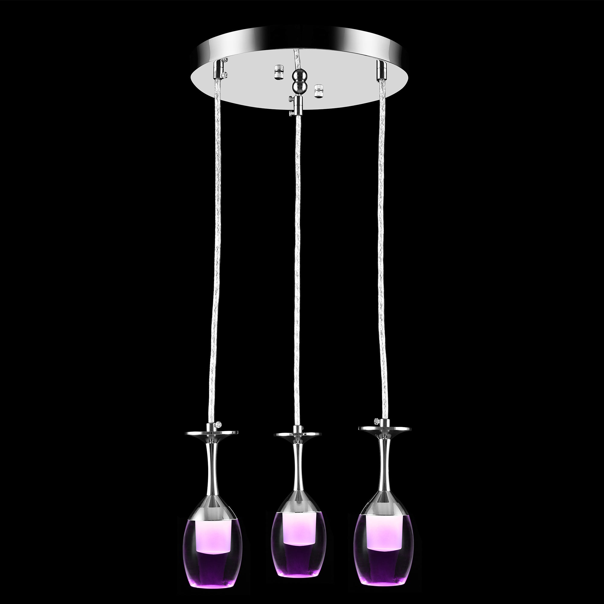 It brings fun light that can be used in every occasion. The pendant light features Wi-Fi apps, Siri Shortcut and Voice control technology (compatible with Amazon Alexa and Google Home Assistant) to set the pendant light dimmable and RGB multicolor. This pendant light can satisfy not only the various color lighting effect settings, but also the more dim color variations that slowly change. The light colors are vivid and bright and dimmable.