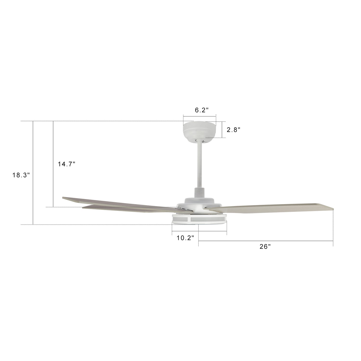 Explorer Outdoor 52" Smart Ceiling Fan with LED Light Kit in dinning room,kitchen,bedroom and living room.