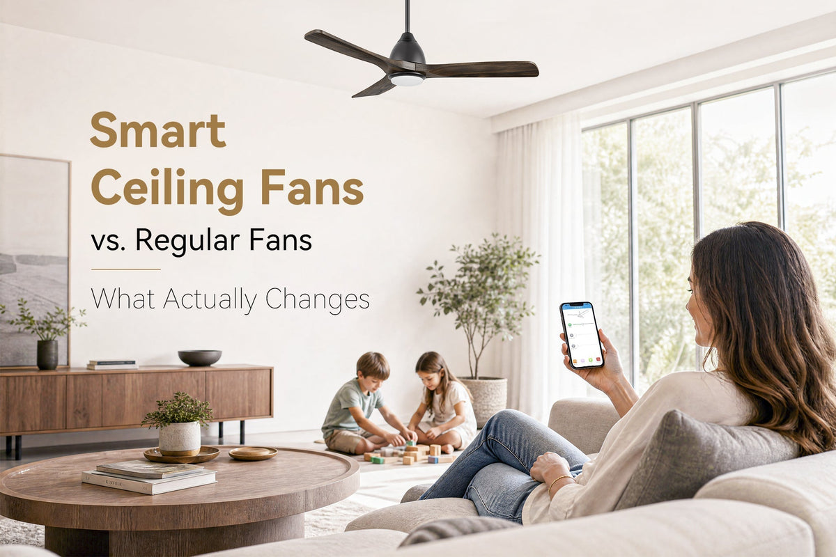 Smart Ceiling Fans vs. Regular Fans: What Actually Changes