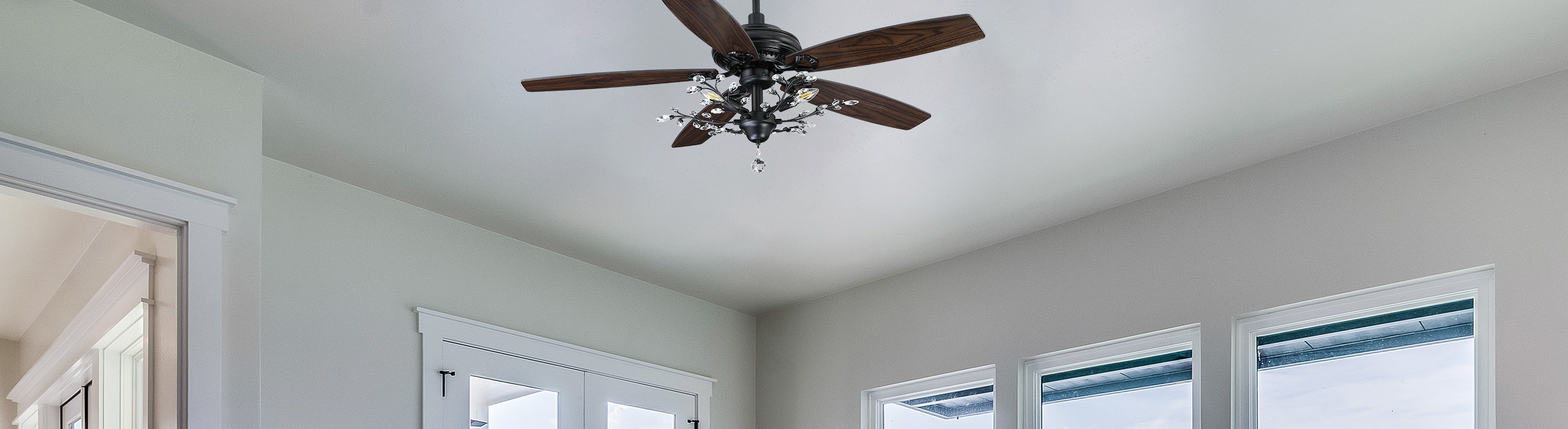 SmaFan Indoor Crystal Luxury Lighting Ceiling Fans