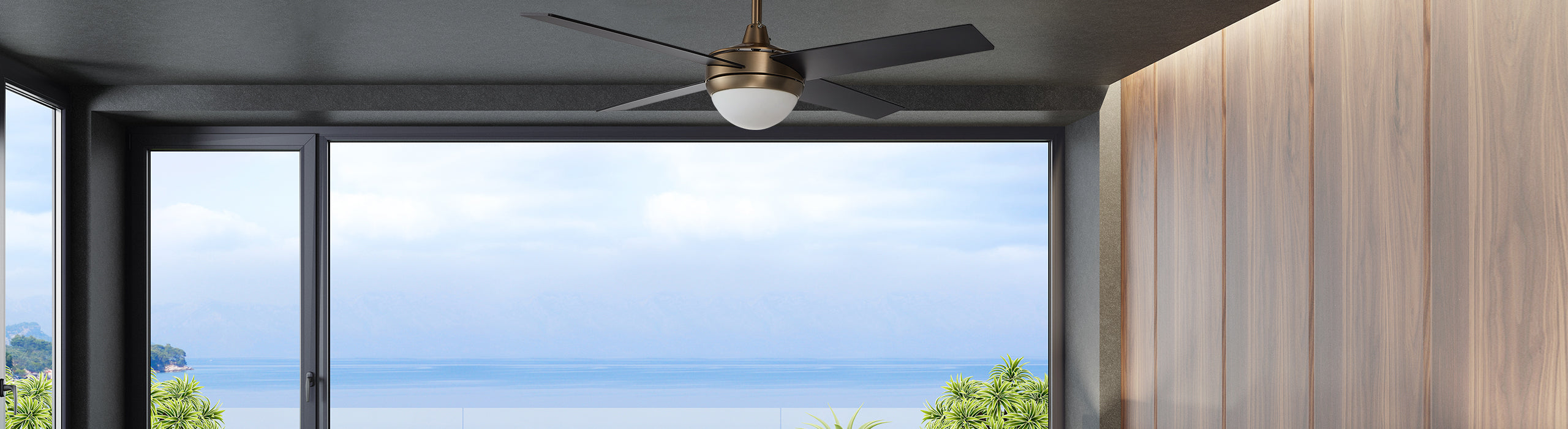 Smafan Small Size Ceiling Fan Powerful Cooling And Lighting
