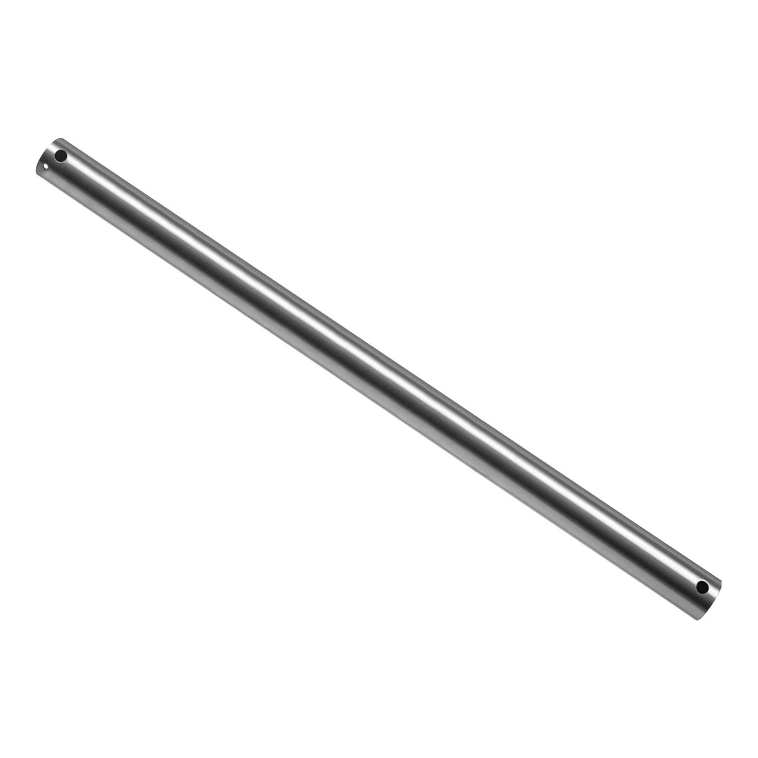 18-inch extended downrod in a silver finish, crafted for AC or DC motor ceiling fans to suit smaller rooms with mid-height ceilings.