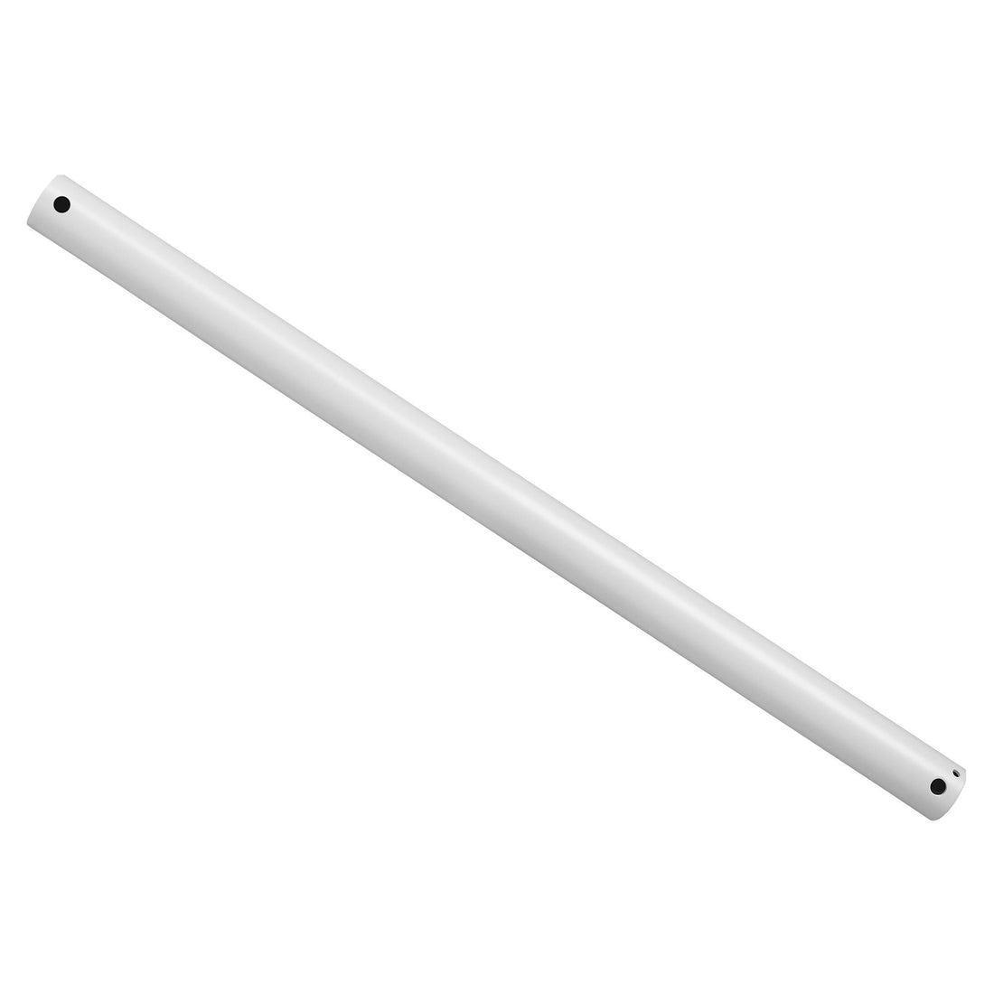 18-inch extended downrod in a white finish, ideal for AC/DC motor ceiling fans to improve air circulation in moderately high ceilings.